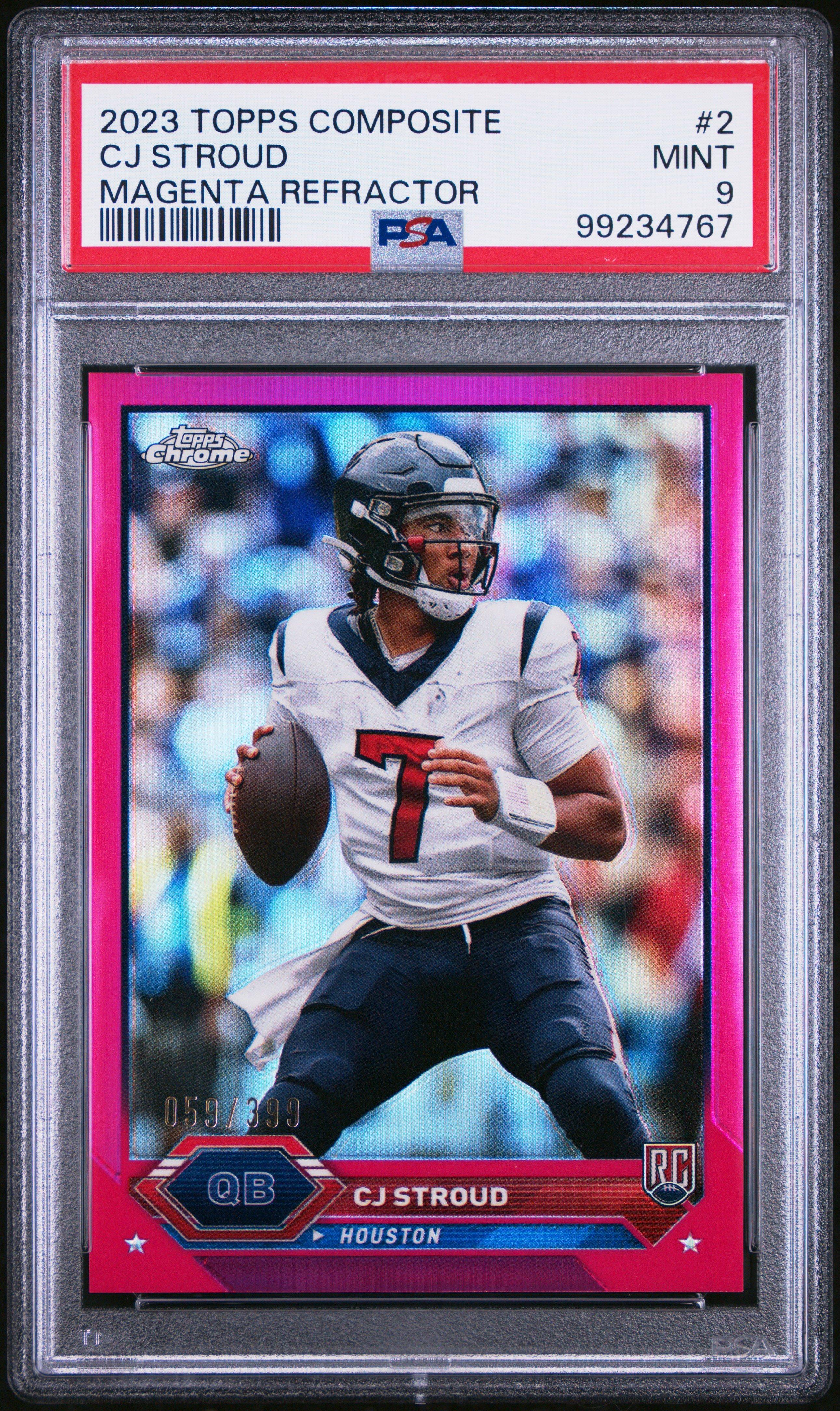 2023 Topps Composite 2 Cj Stroud Magenta Refractor PSA 9