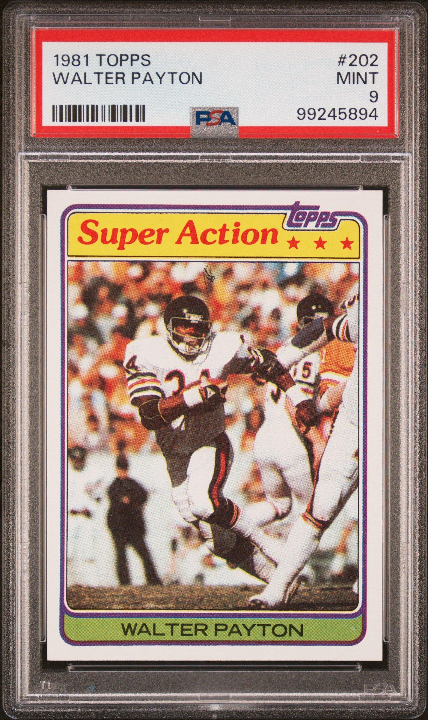 1981 Topps 202 Walter Payton PSA 9