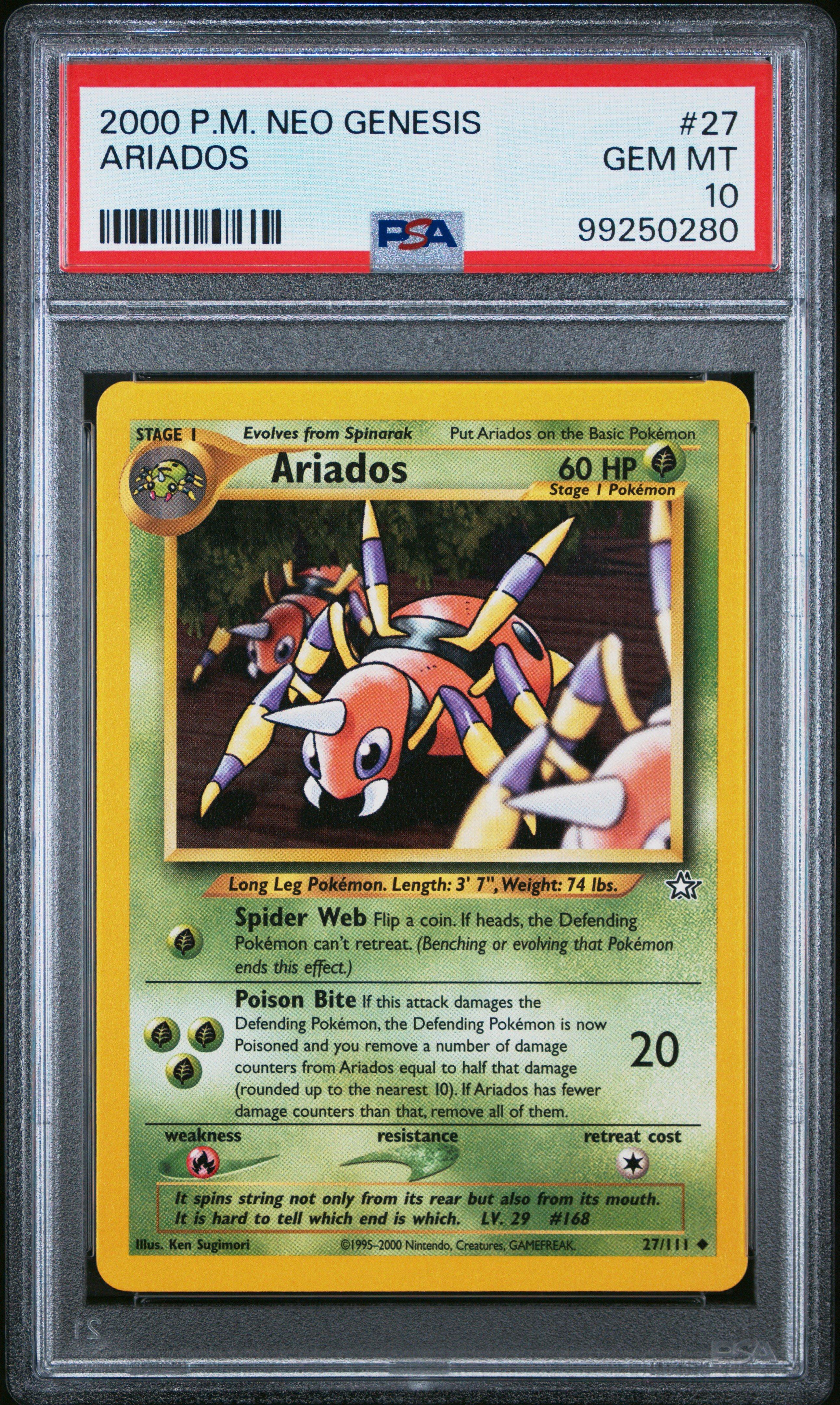 2000 Pokemon Neo Genesis 27 Ariados PSA 10 Graded Card | GameStop