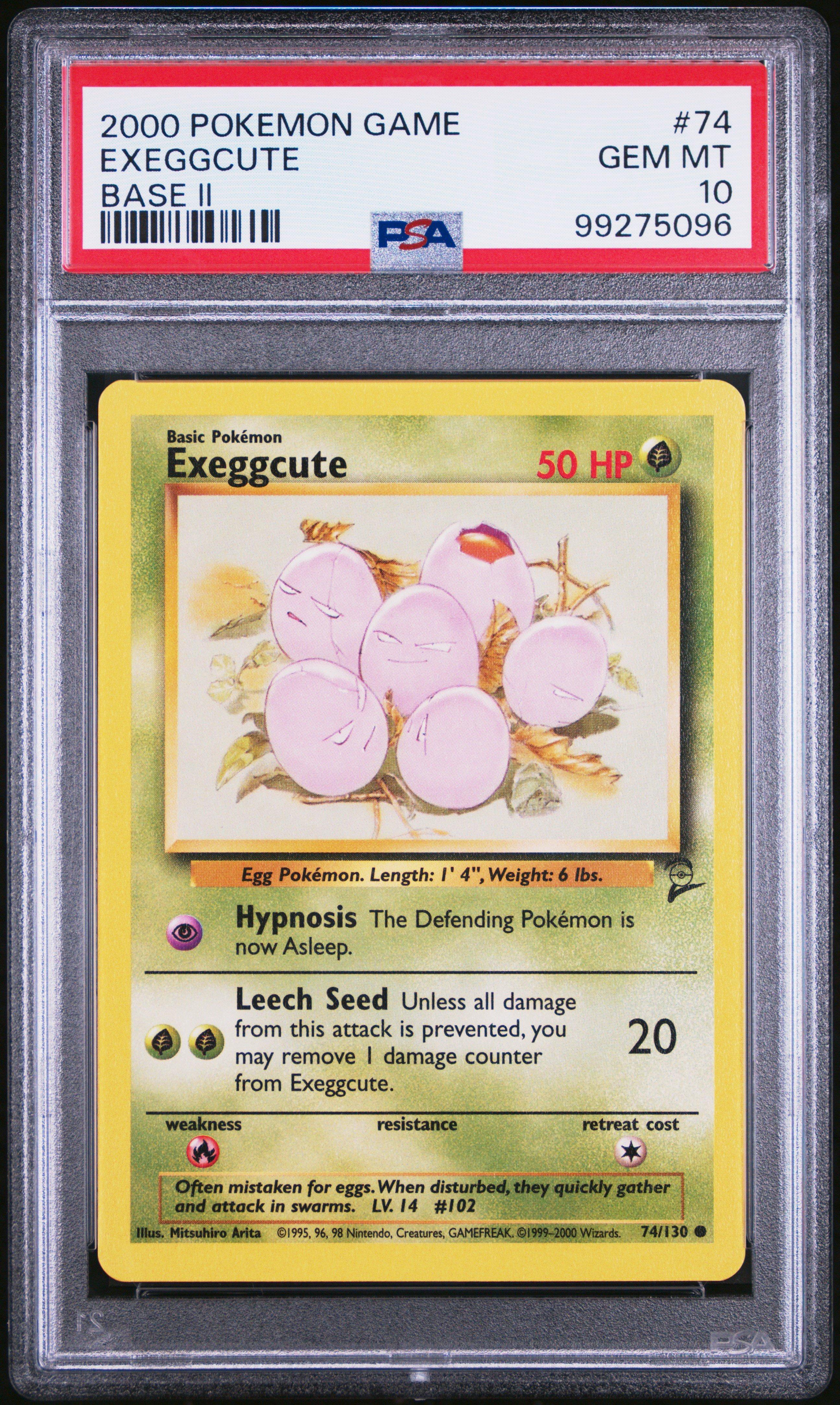 2000 Pokemon Game Base Ii 74 Exeggcute PSA 10