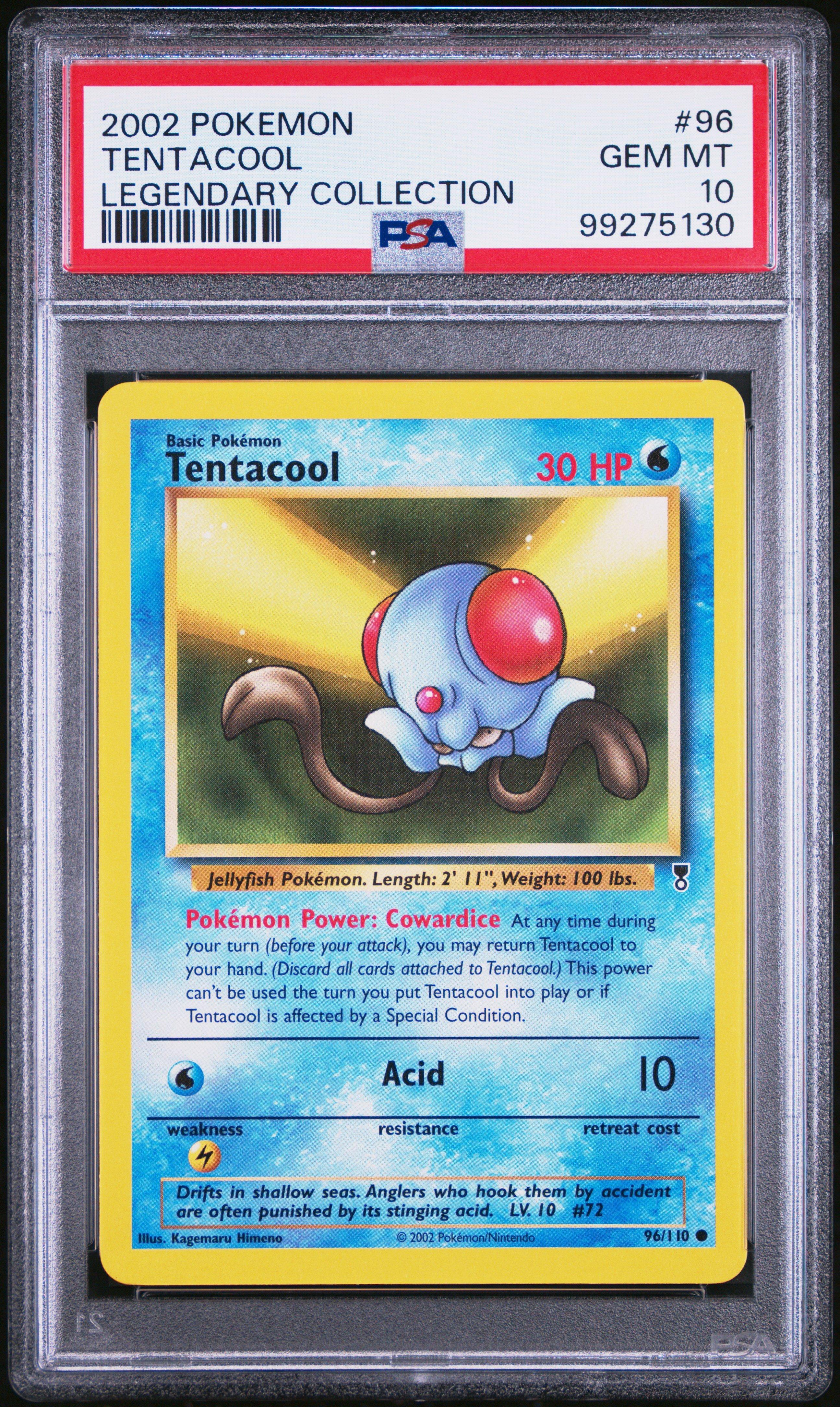 2002 Pokemon Legendary Collection 96 Tentacool PSA 10