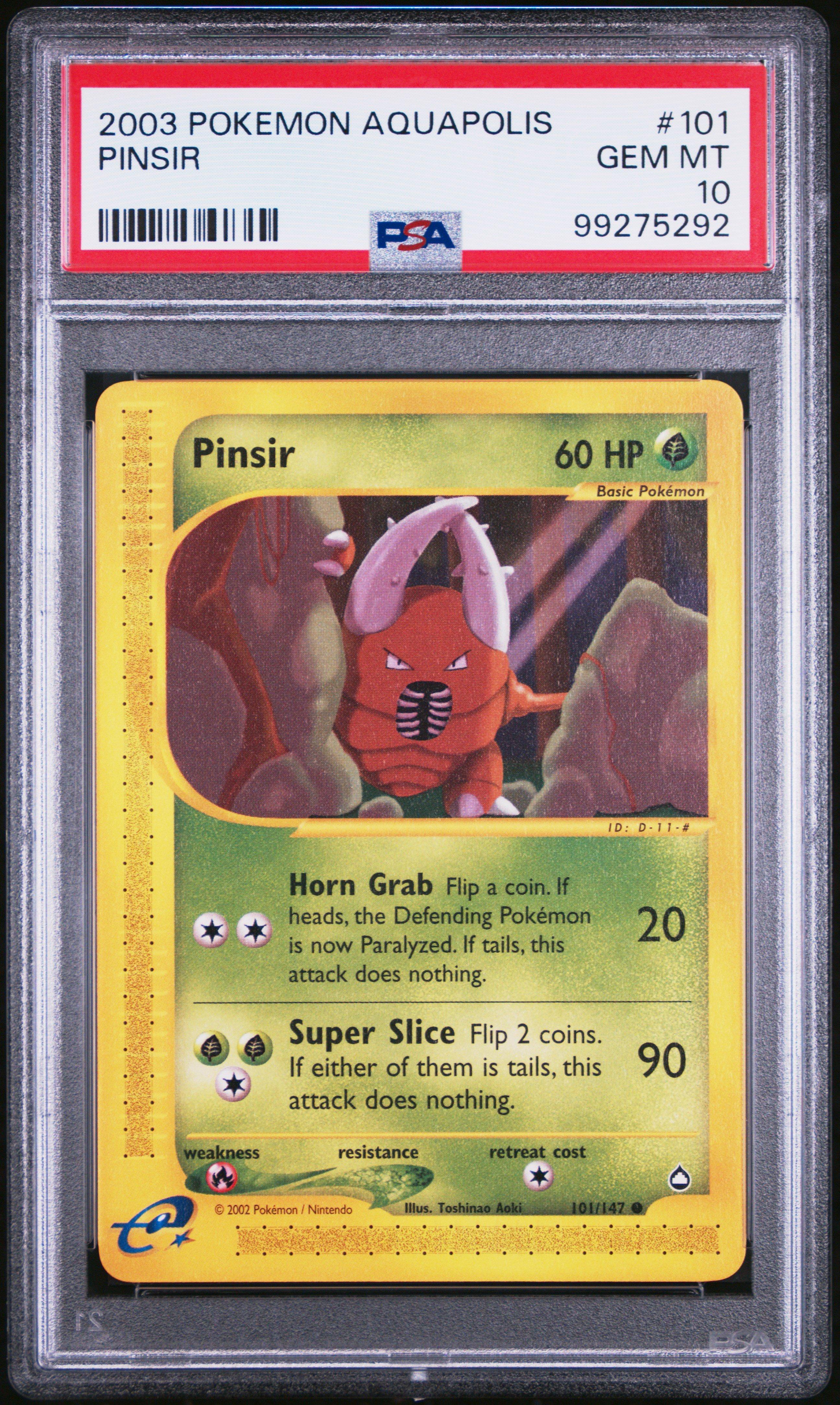 2003 Pokemon Aquapolis 101 Pinsir PSA 10 Graded Card | GameStop