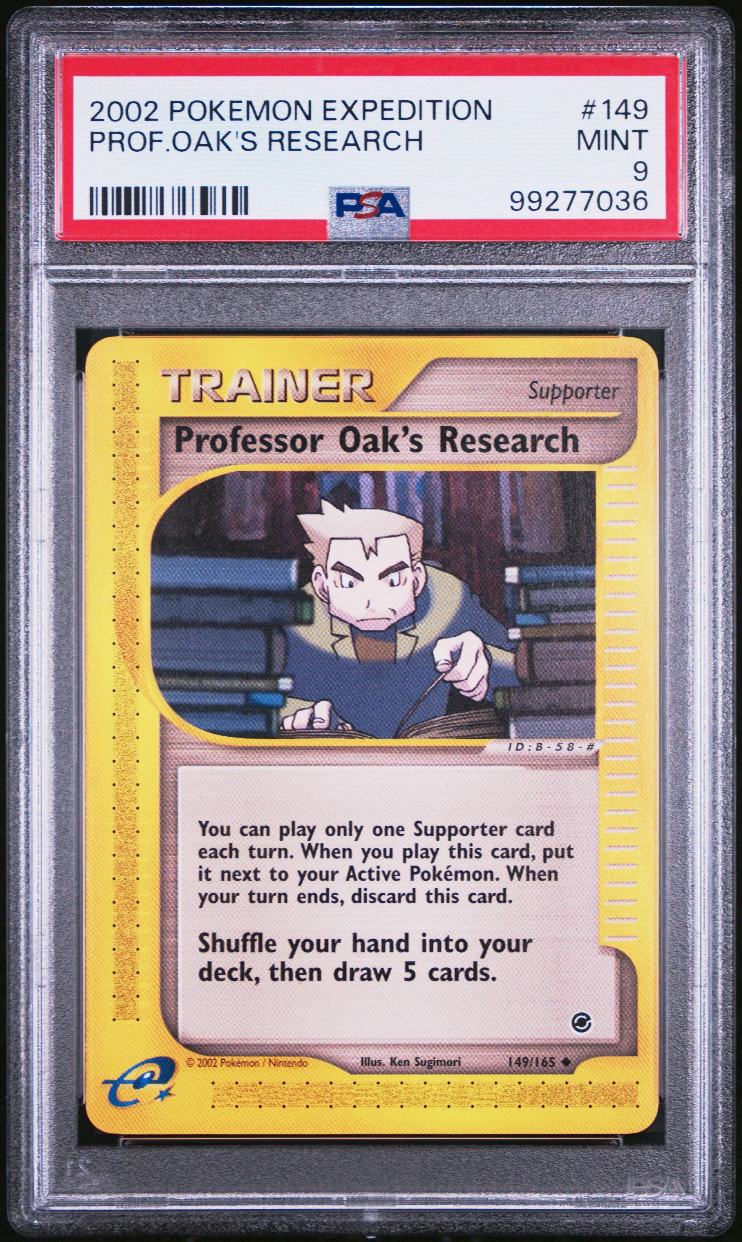 2002 Pokemon Expedition 149 Professor Oak's Research PSA 9