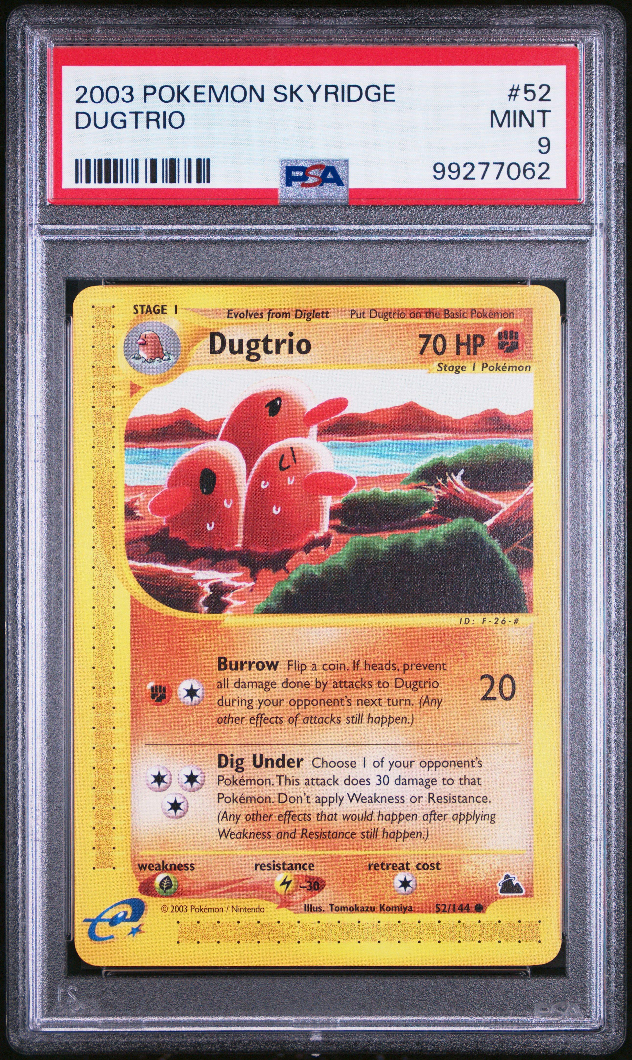 2003 Pokemon Skyridge 52 Dugtrio PSA 9