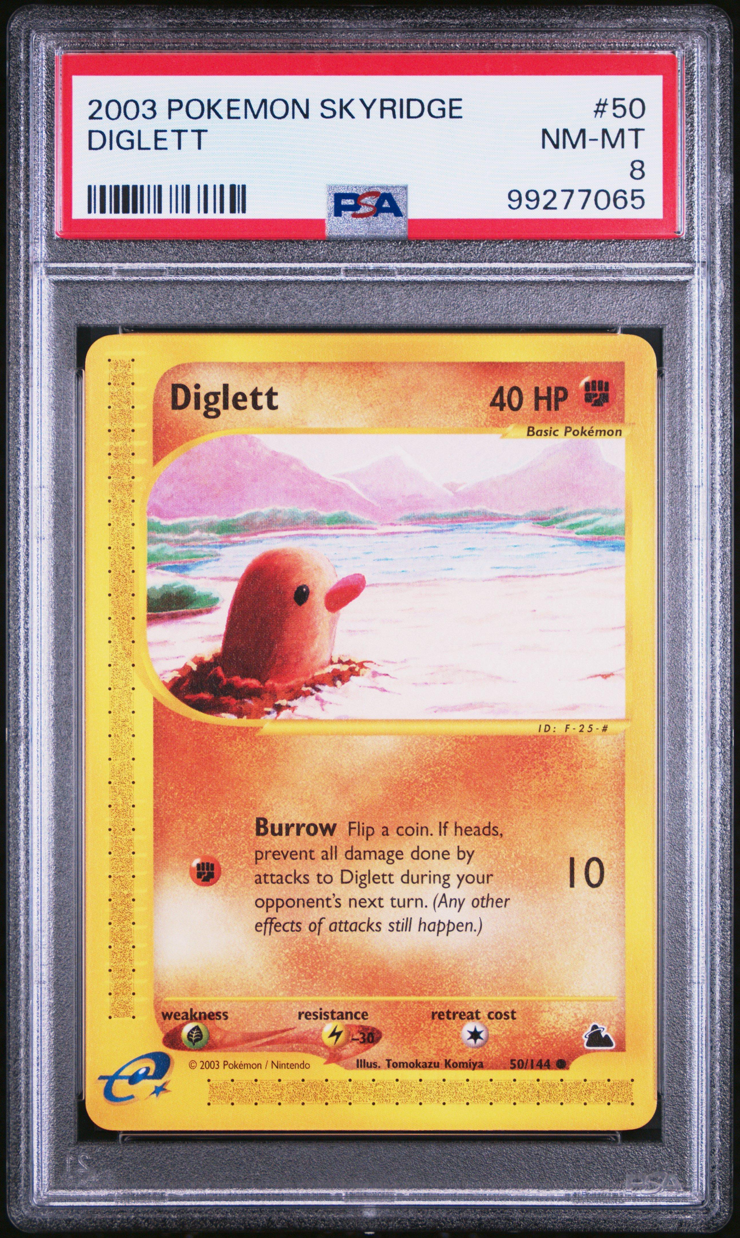 2003 Pokemon Skyridge 50 Diglett PSA 8