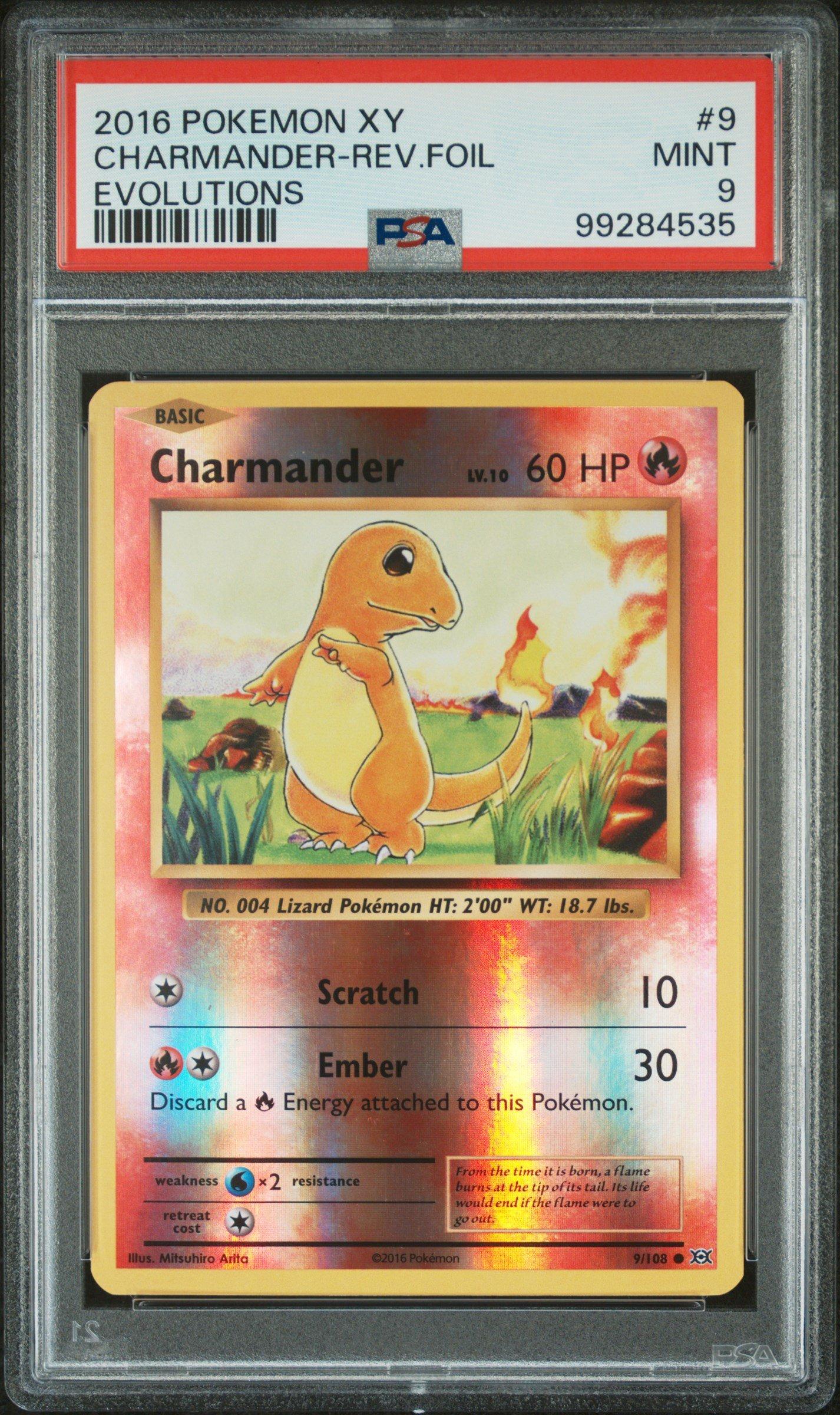 2016 charmander pokemon card Pokmon Evolutions 9/108 CGC 9 Mint  Oblivion Collectibles this item offers a spectacular aesthetic for a gallery Shop Charmander | Pokemon Card