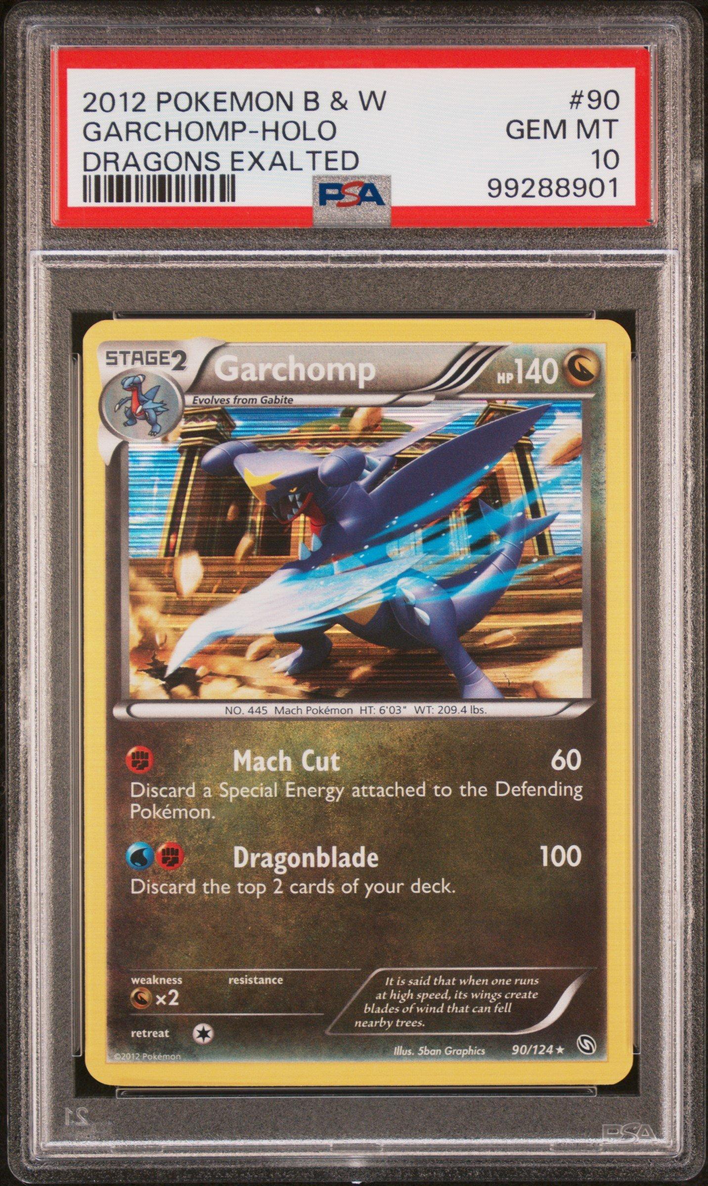 2012 Pokemon Black & White Dragons Exalted 90 Garchomp-holo PSA 10