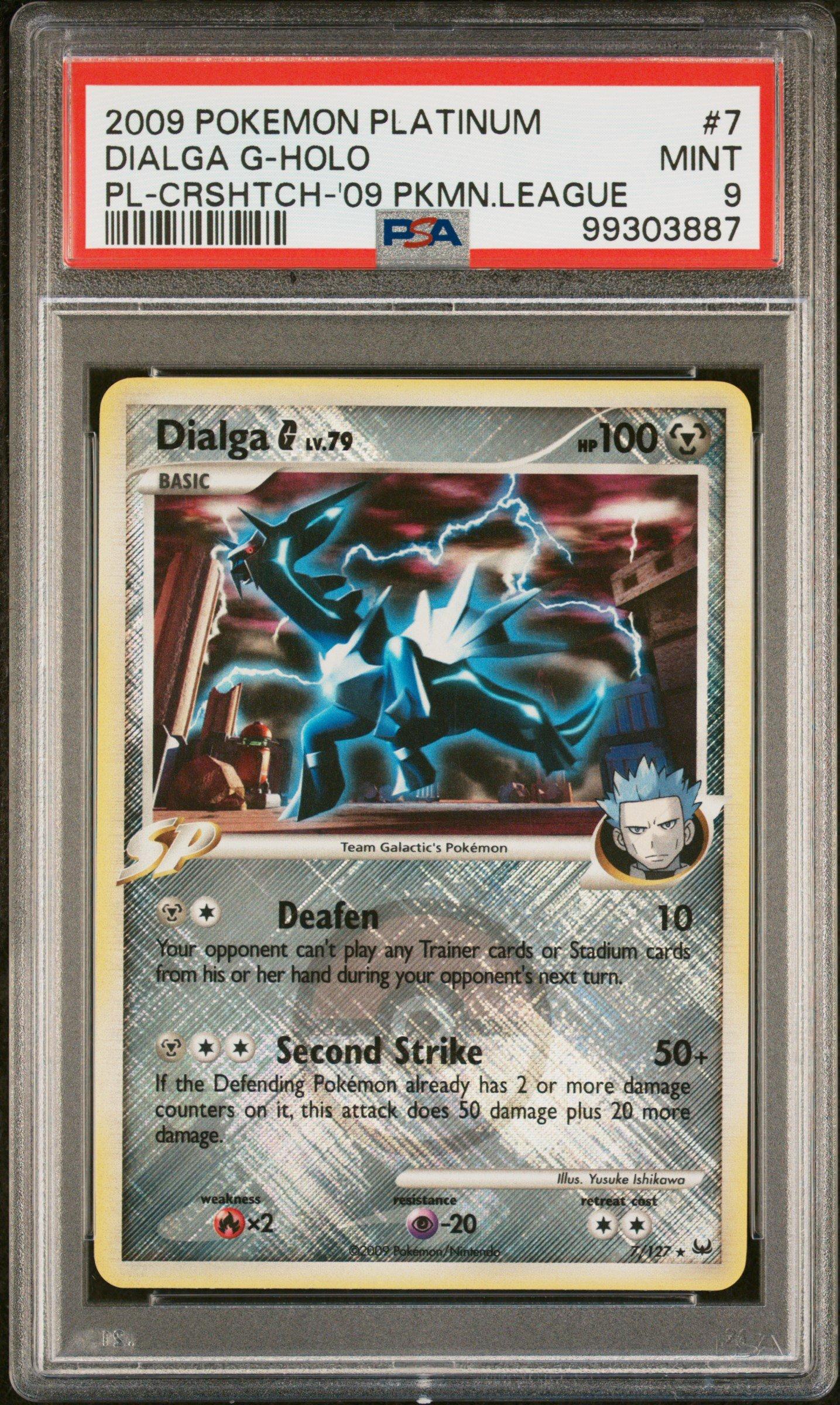 2009 Pokemon Platinum 7 Dialga G-holo Crosshatch-2009 Pokemon