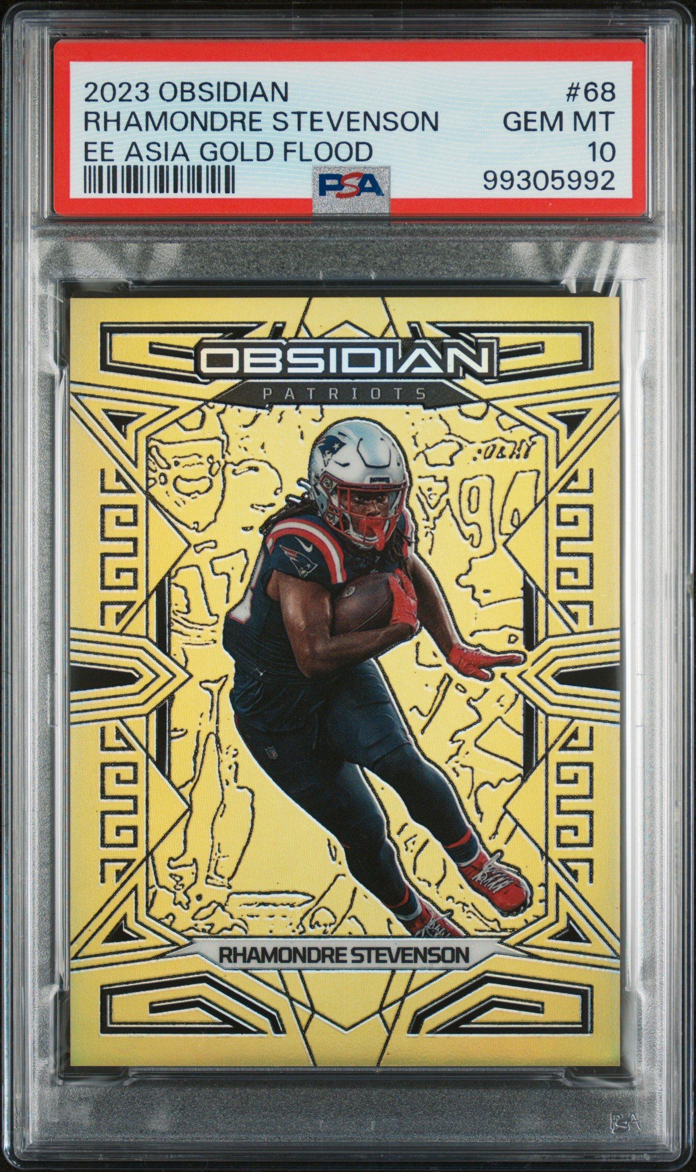 2023 Panini Obsidian 68 Rhamondre Stevenson Electric Etch Asia