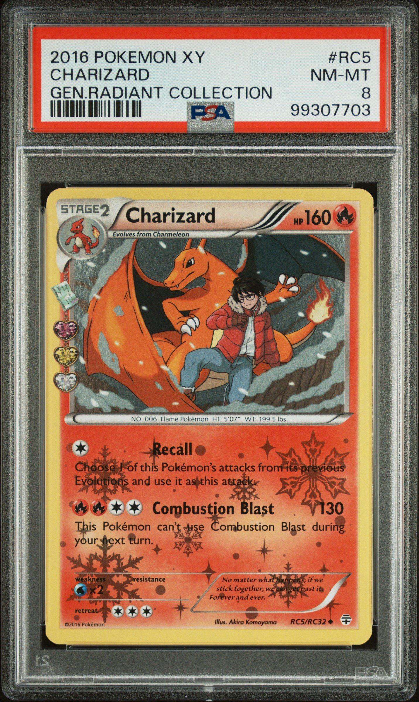 2016 Pokemon Xy Generations Radiant Collection Rc5 Charizard PSA 8