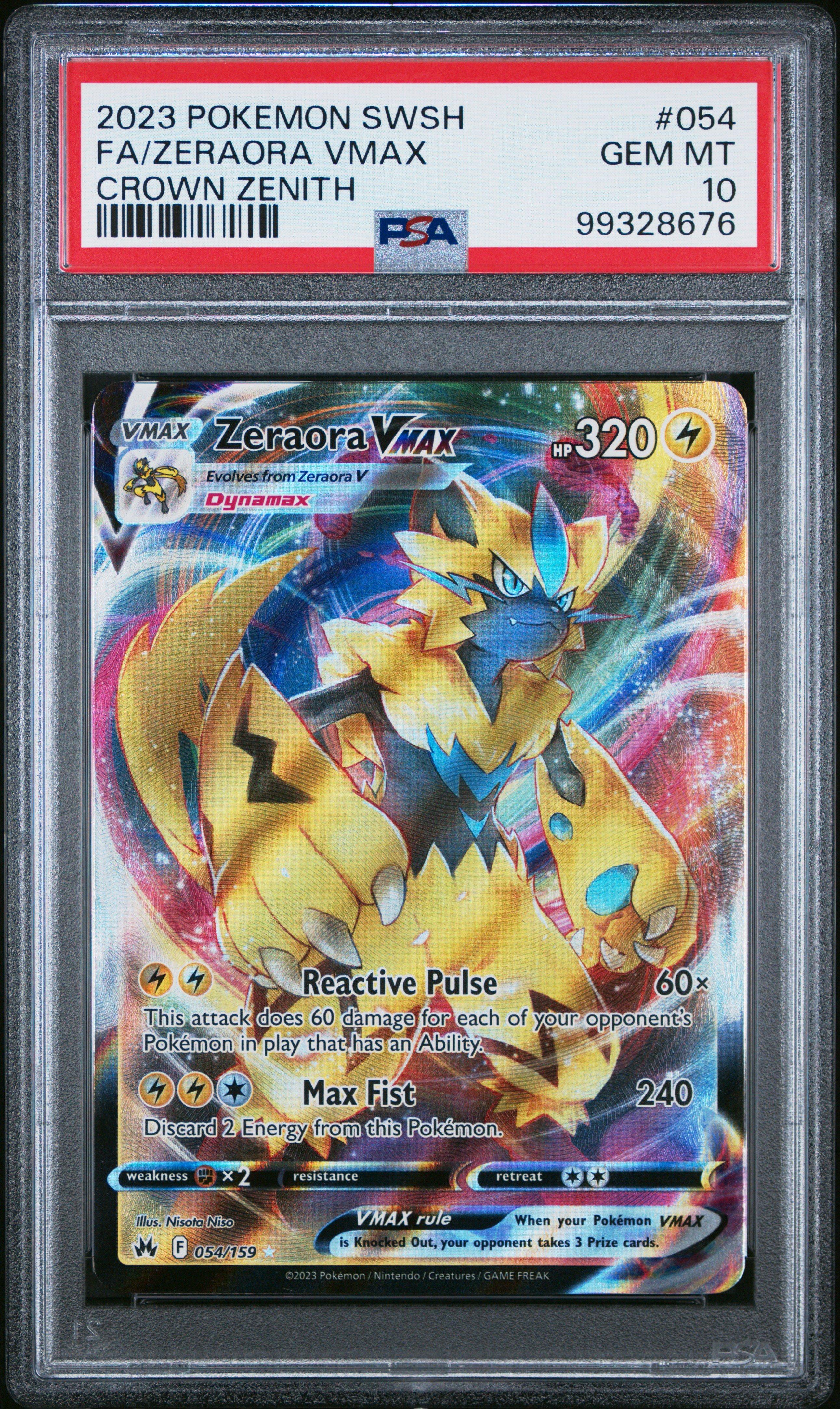 Pokemon Sword And Shield Crown Zenith Full Art Zeraora Vmax