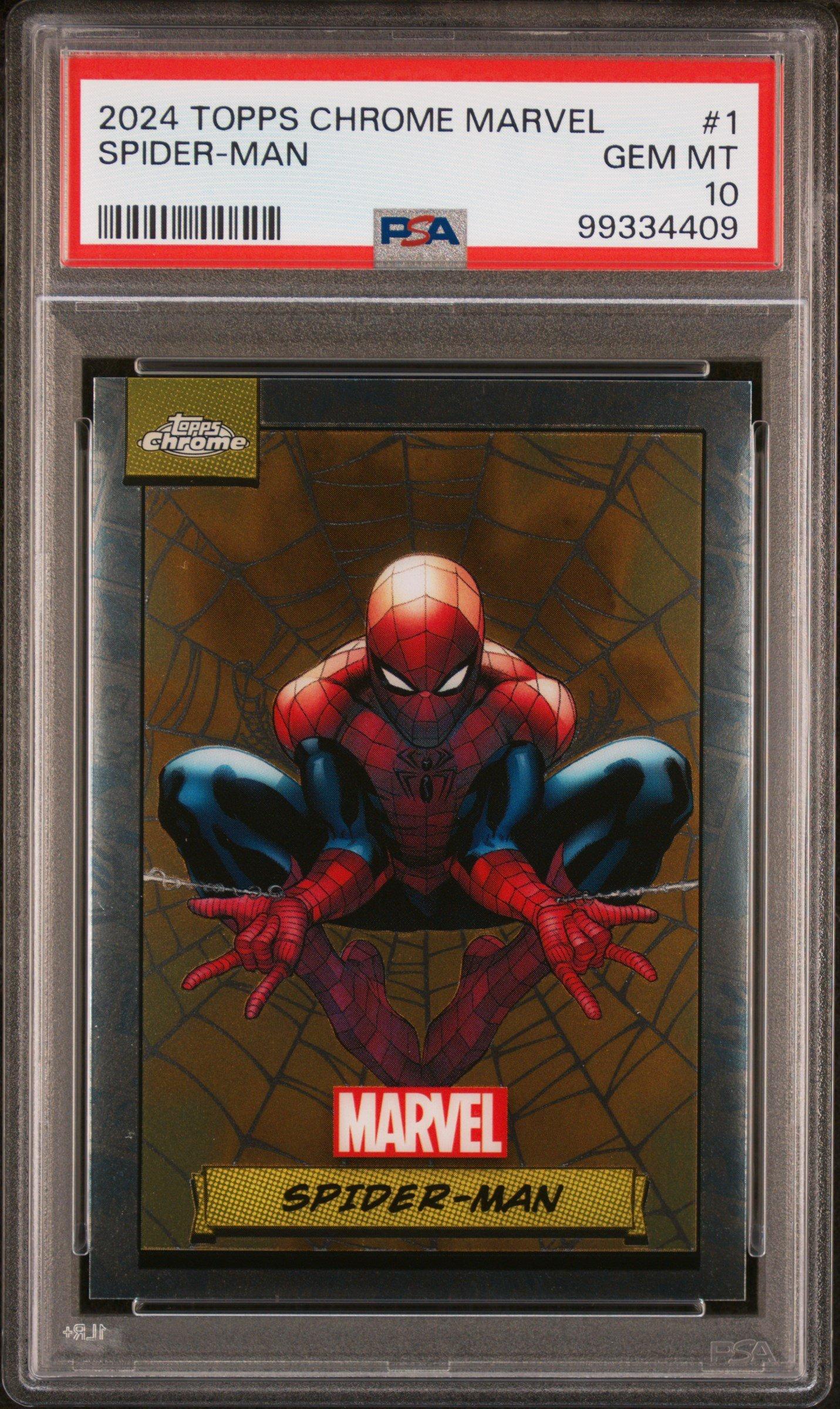 スパイダーマン トレーディングカード　topps 2024 Topps Chrome Marvel 1 Spider-man PSA 10 | GameStop