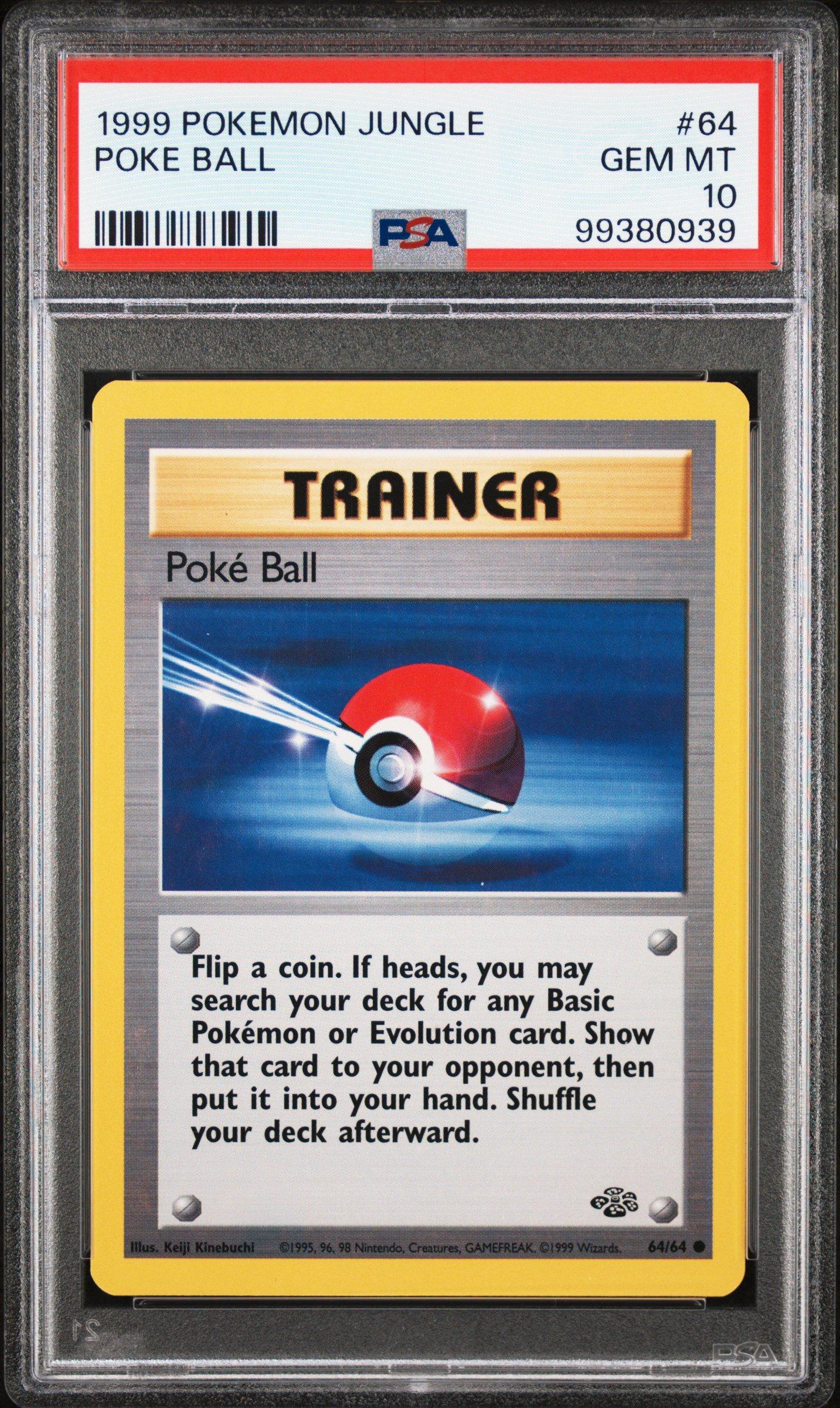 1999 Pokemon Jungle 64 Poke Ball PSA 10 Graded Card | GameStop