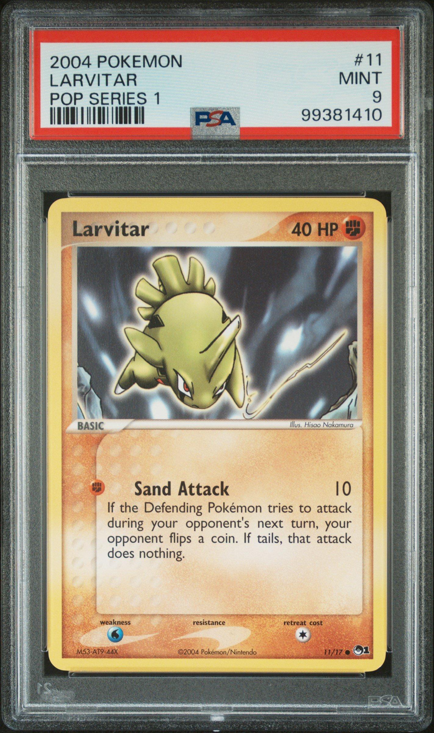 2004 Pokemon Pop Series 1 11 Larvitar PSA 9