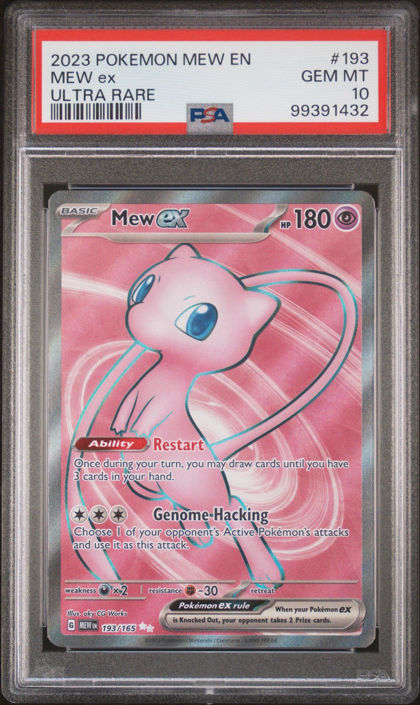 2023 Pokemon Mew En-151 193 Mew Ex Ultra Rare PSA 10 Graded Card