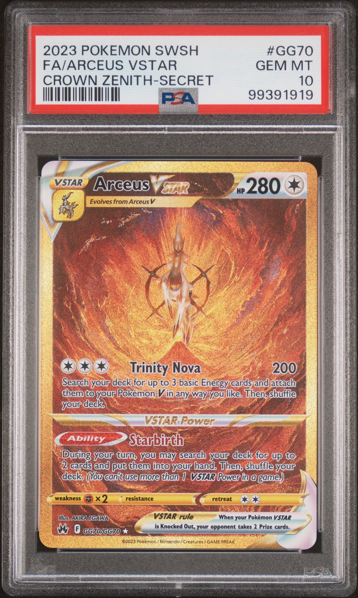 2023 Pokemon Sword And Shield Crown Zenith Gg70 Full Art/arceus