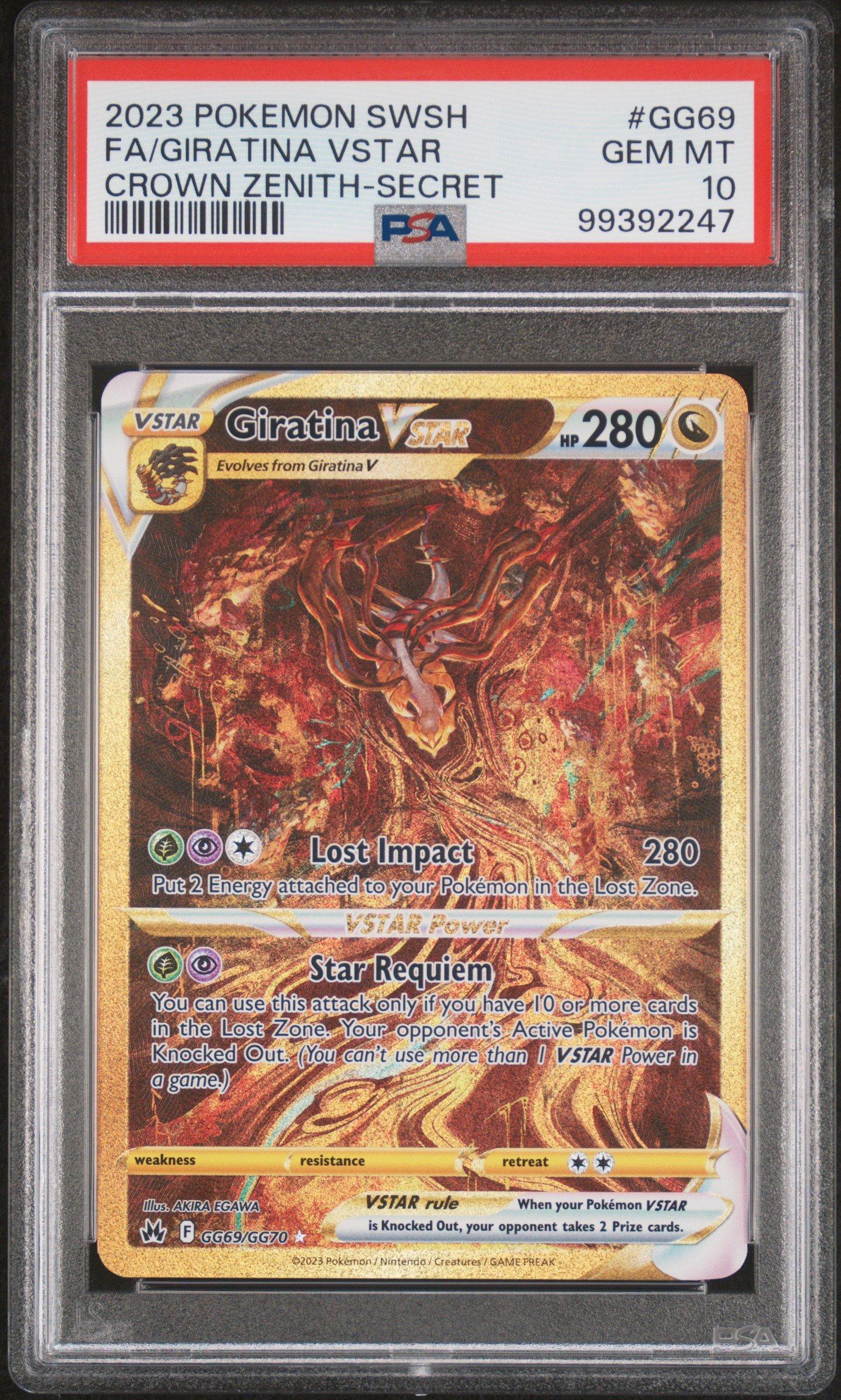 2023 Pokemon Sword And Shield Crown Zenith Gg69 Full Art/giratina
