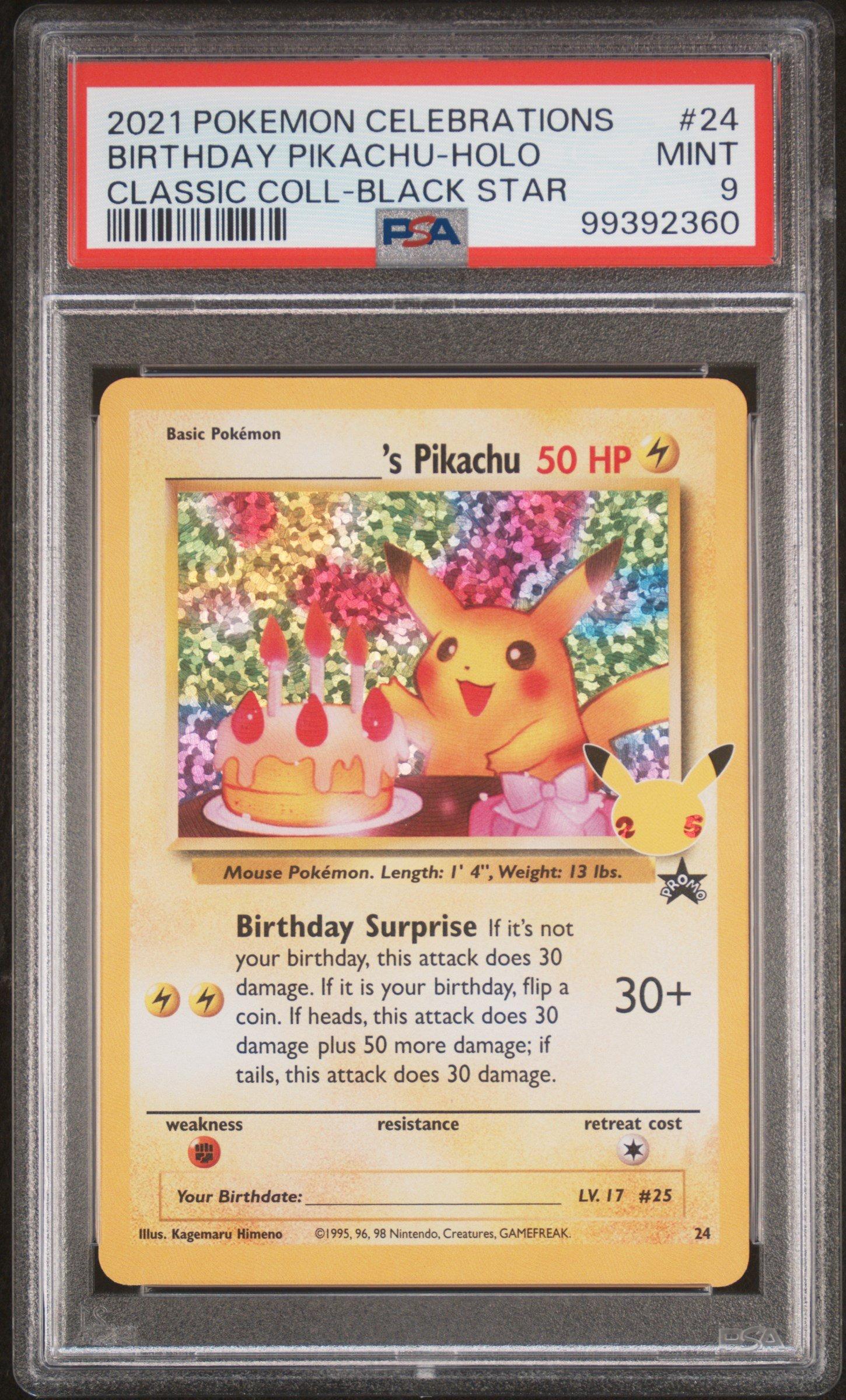2021 Pokemon Celebrations Classic Collection 24 Birthday Pikachu
