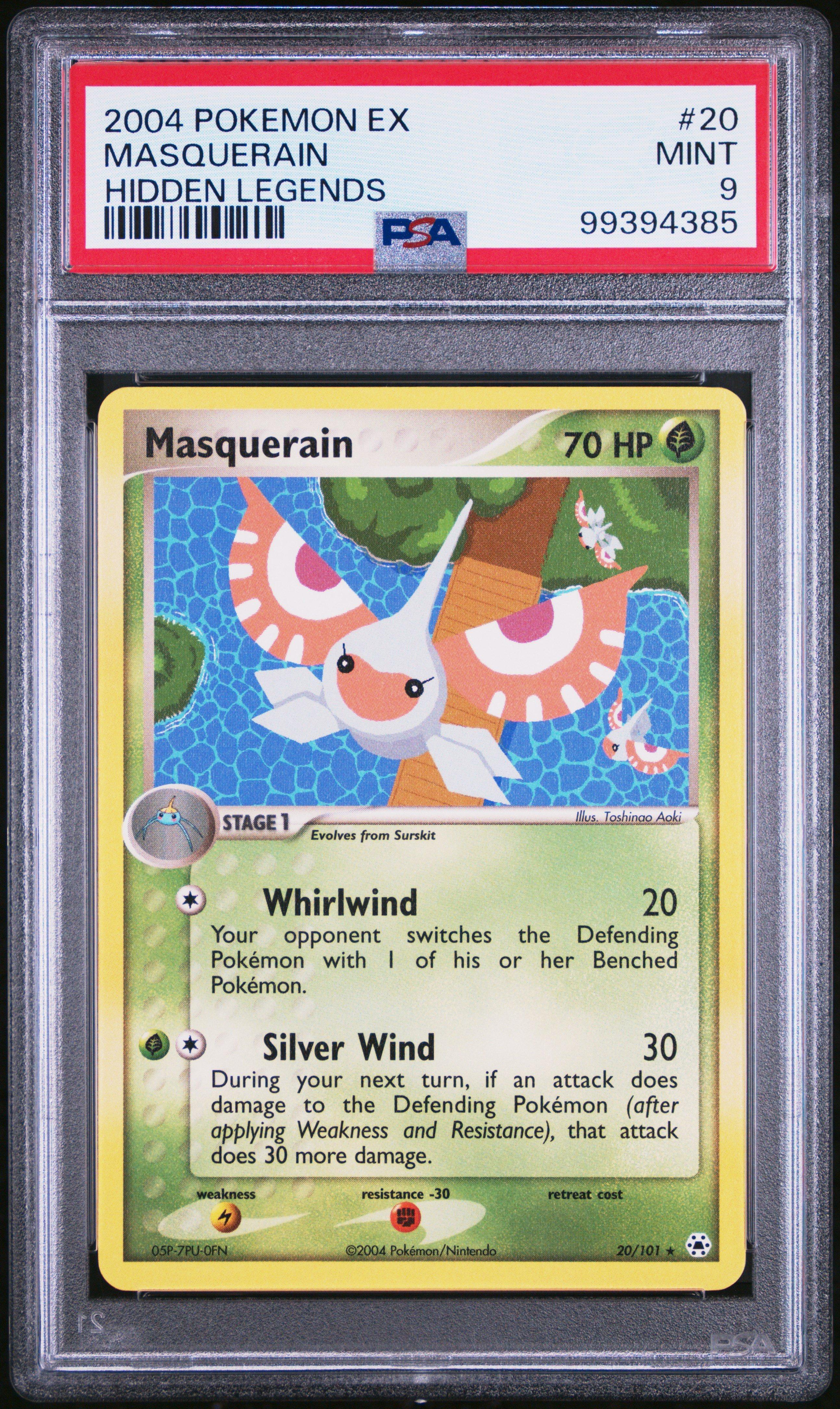 2004 Pokemon Ex Hidden Legends 20 Masquerain PSA 9