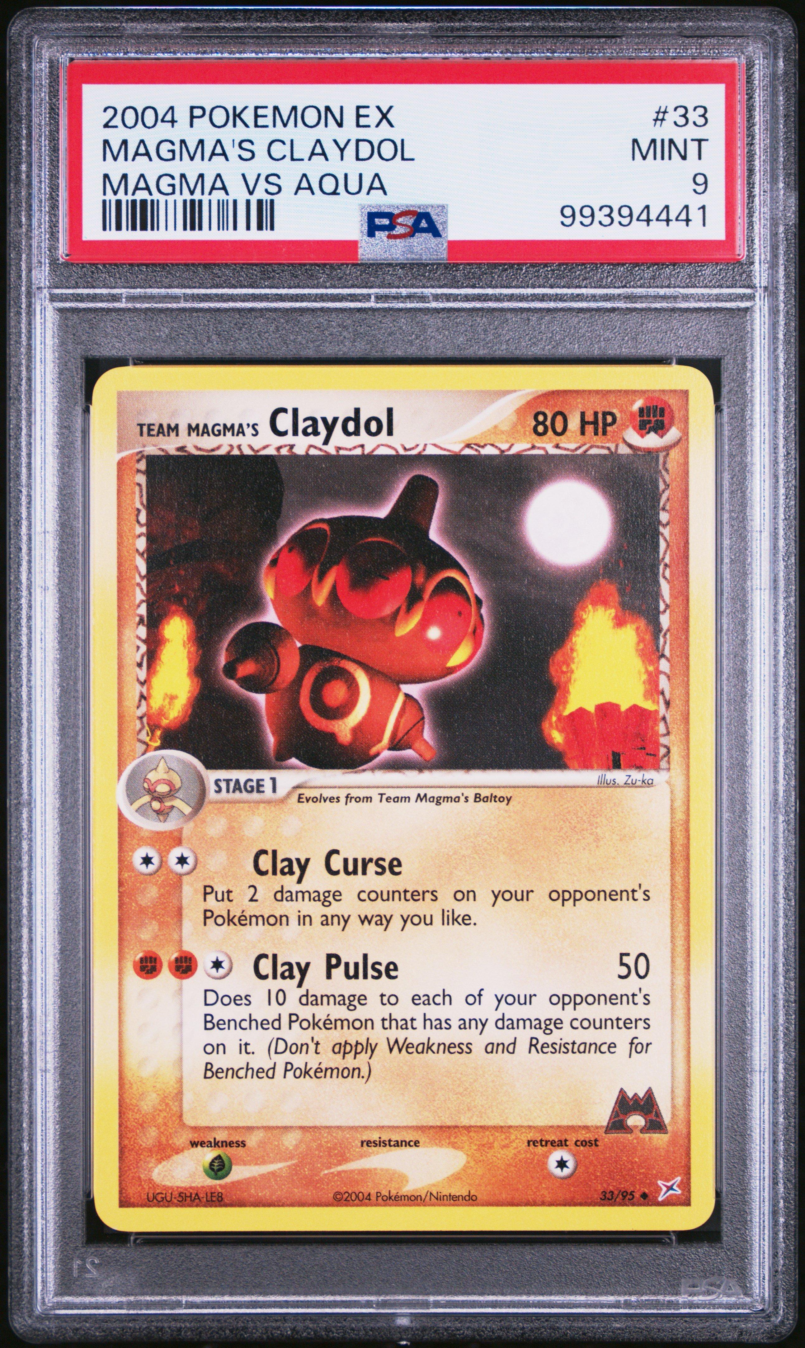 2004 Pokemon Ex Team Magma Vs Team Aqua 33 Team Magma's Claydol PSA 9