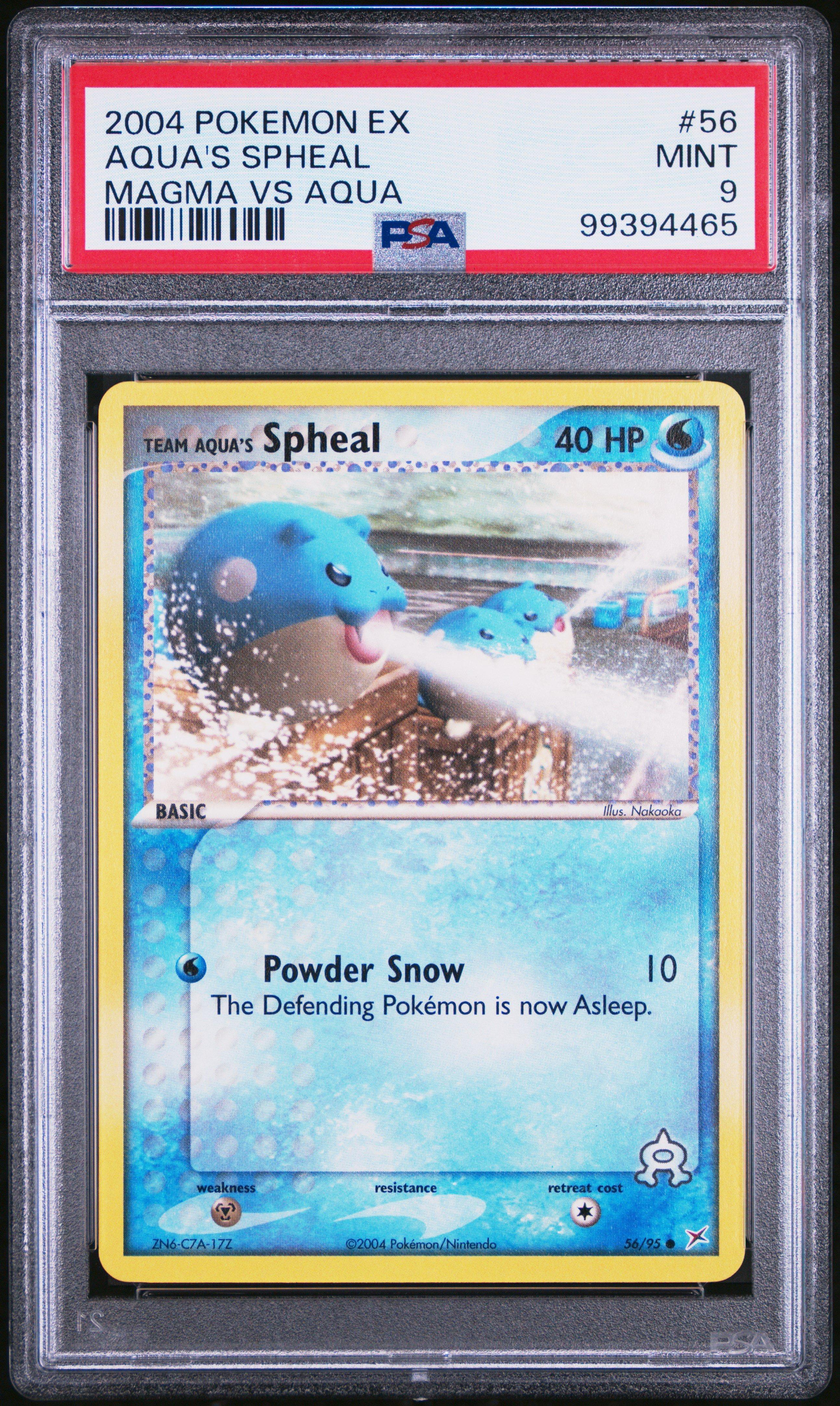 2004 Pokemon Ex Team Magma Vs Team Aqua 56 Team Aqua's Spheal PSA 9