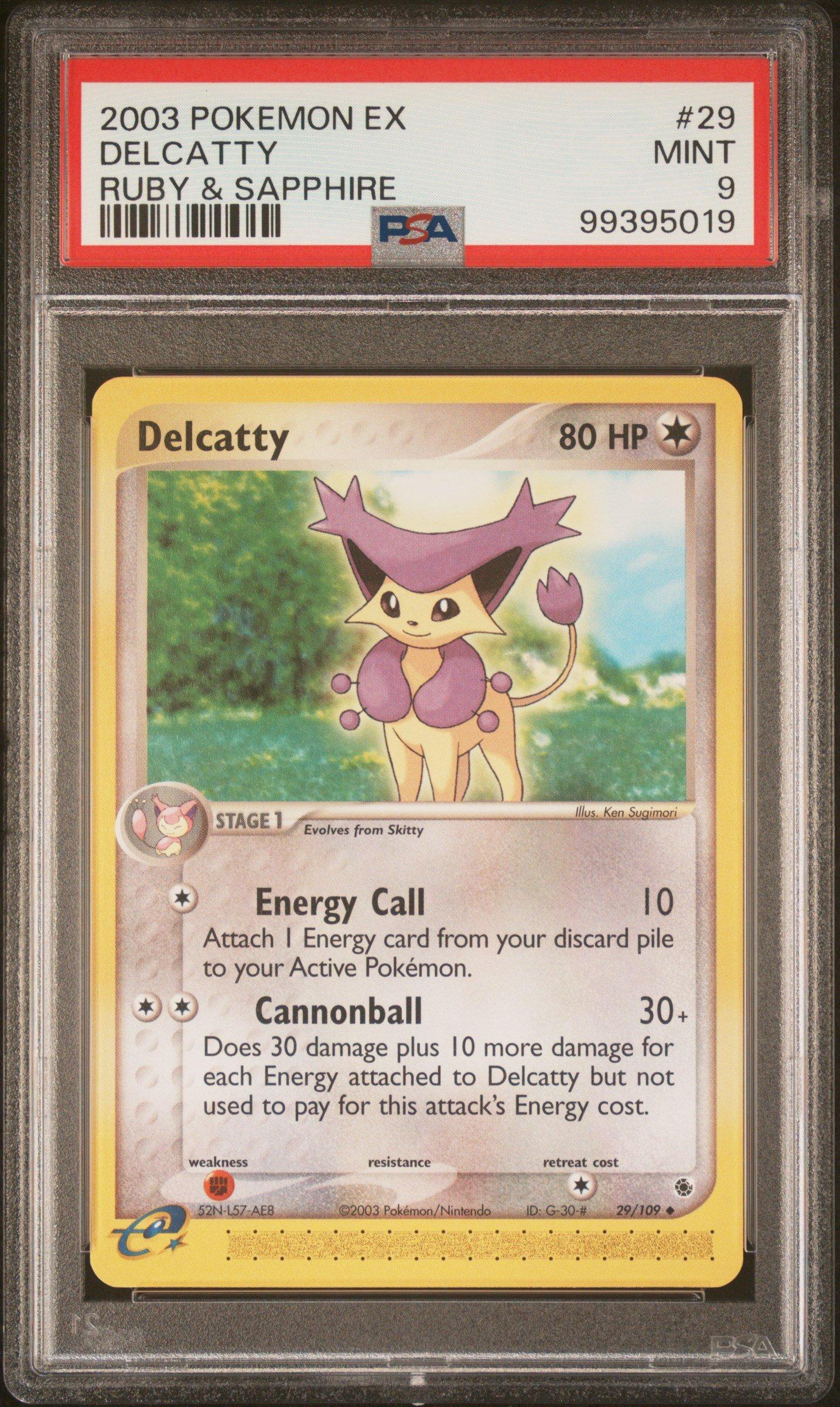 2003 Pokemon Ex Ruby & Sapphire 29 Delcatty PSA 9