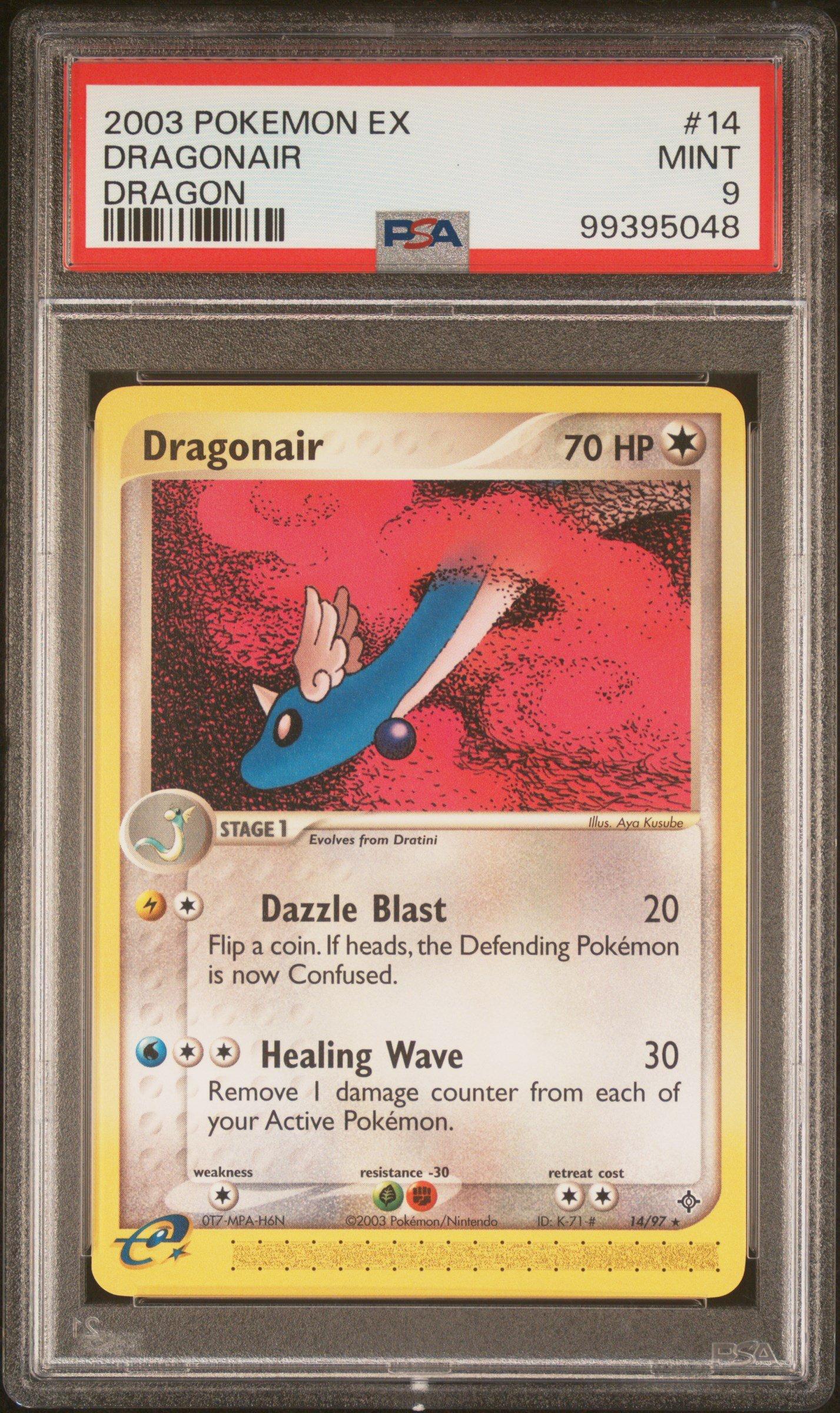 2003 Pokemon Ex Dragon 14 Dragonair PSA 9