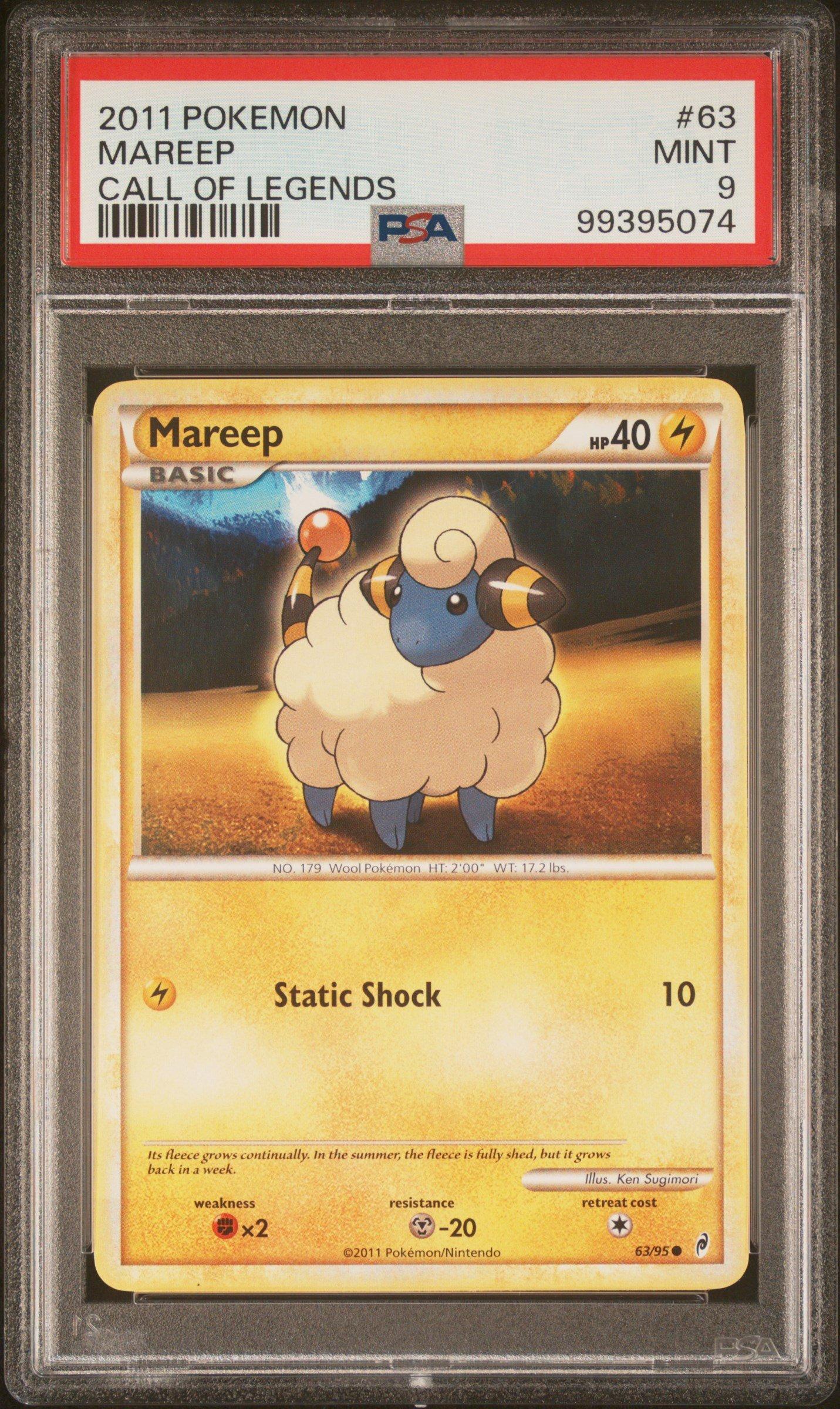 2011 Pokemon Call Of Legends 63 Mareep PSA 9