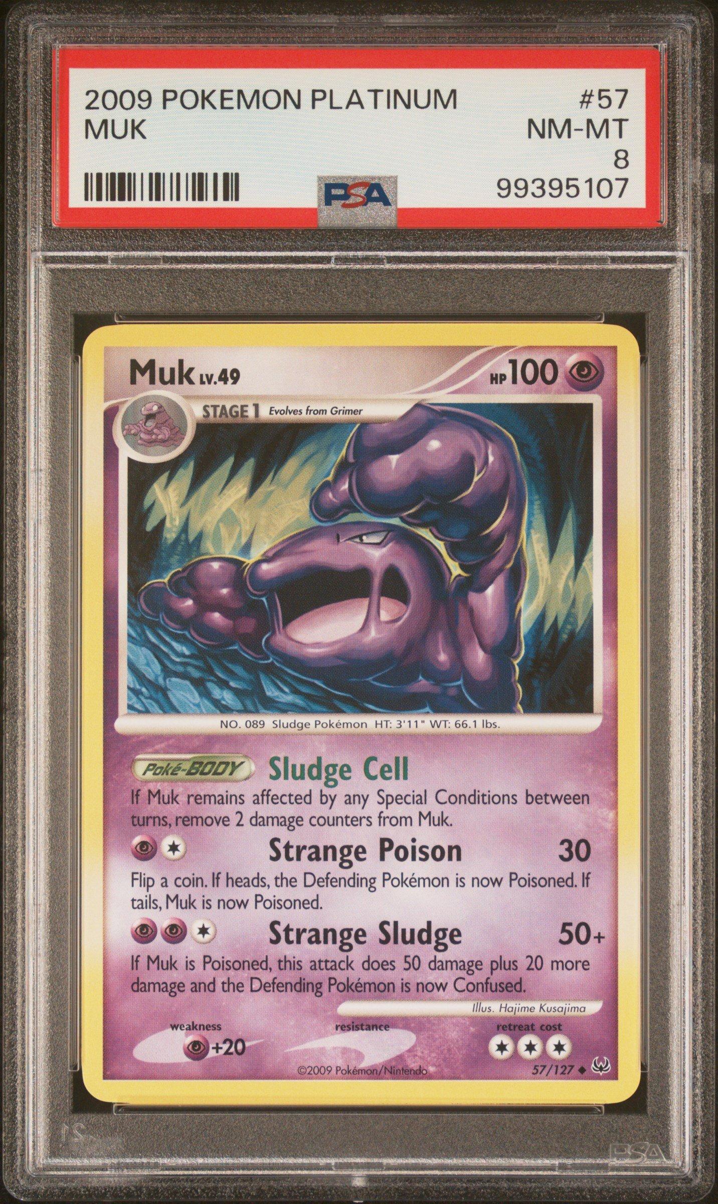 2009 Pokemon Platinum 57 Muk PSA 8