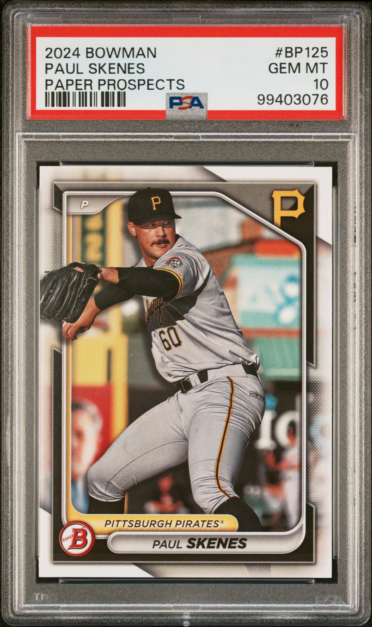 2024 Bowman Paper Prospects Bp125 Paul Skenes PSA 10 Graded Card 