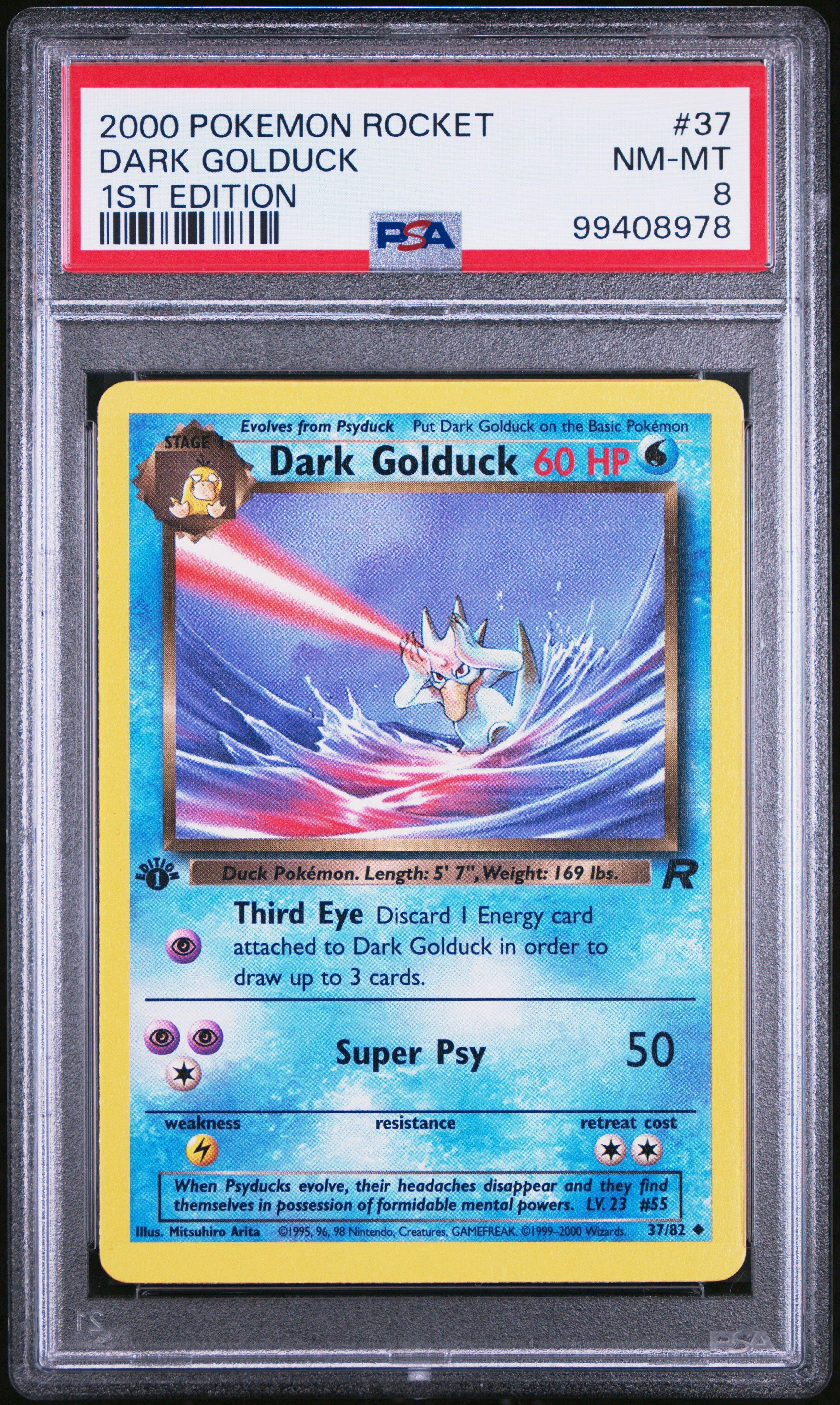 2000 Pokemon Rocket 37 Dark Golduck 1st Edition PSA 8 Graded Card | GameStop