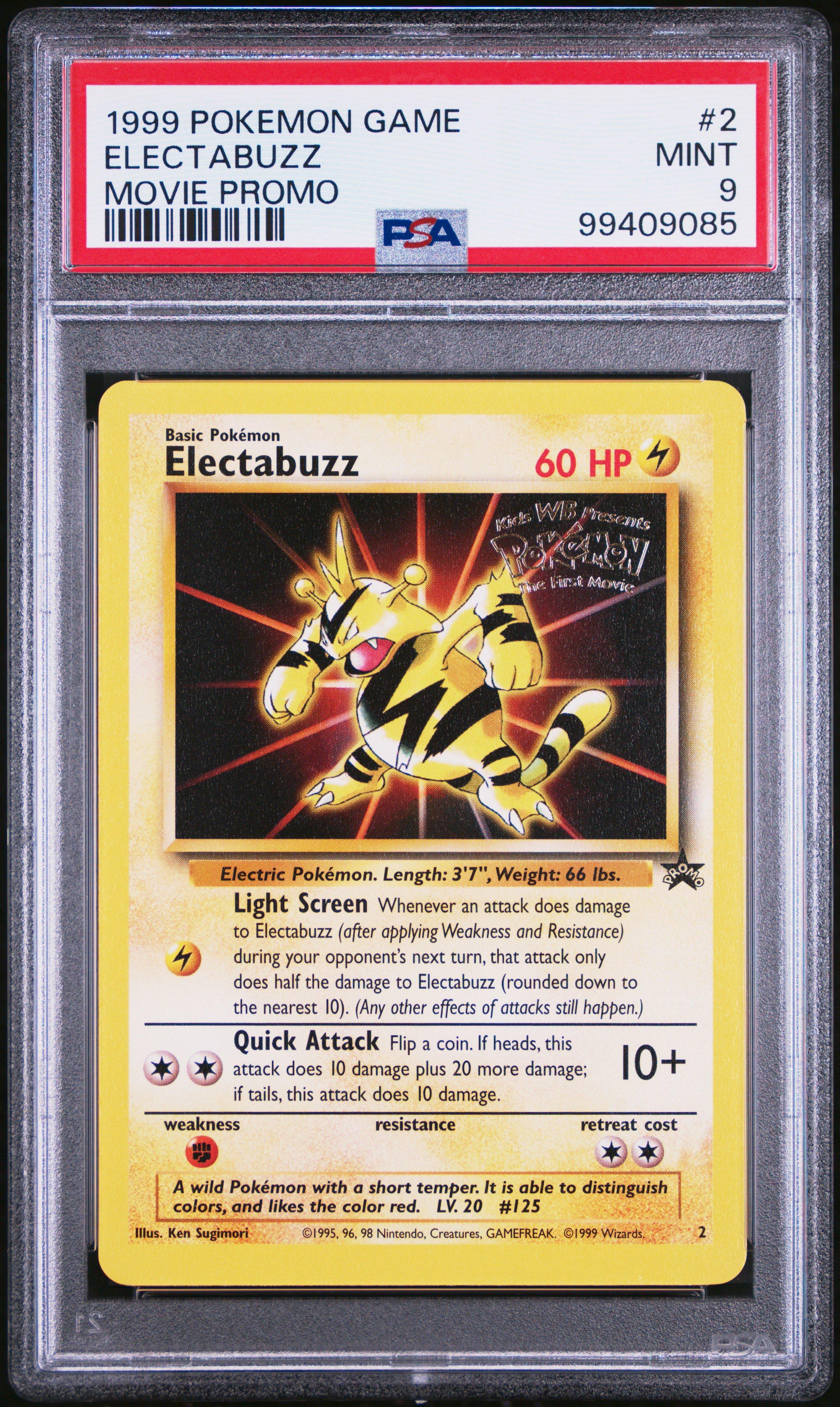 1999 Pokemon Game Movie 2 Electabuzz Movie Promo PSA 9 Graded Card |  GameStop