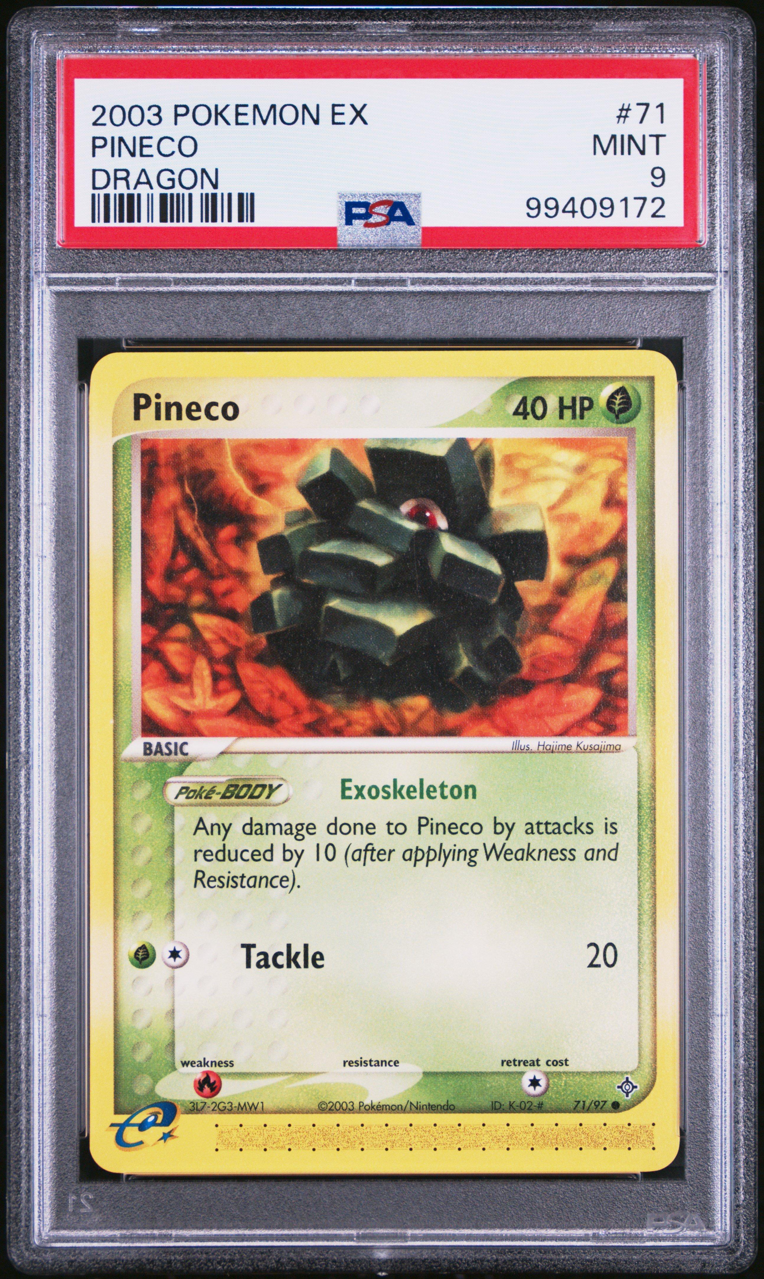 2003 Pokemon Ex Dragon 71 Pineco PSA 9
