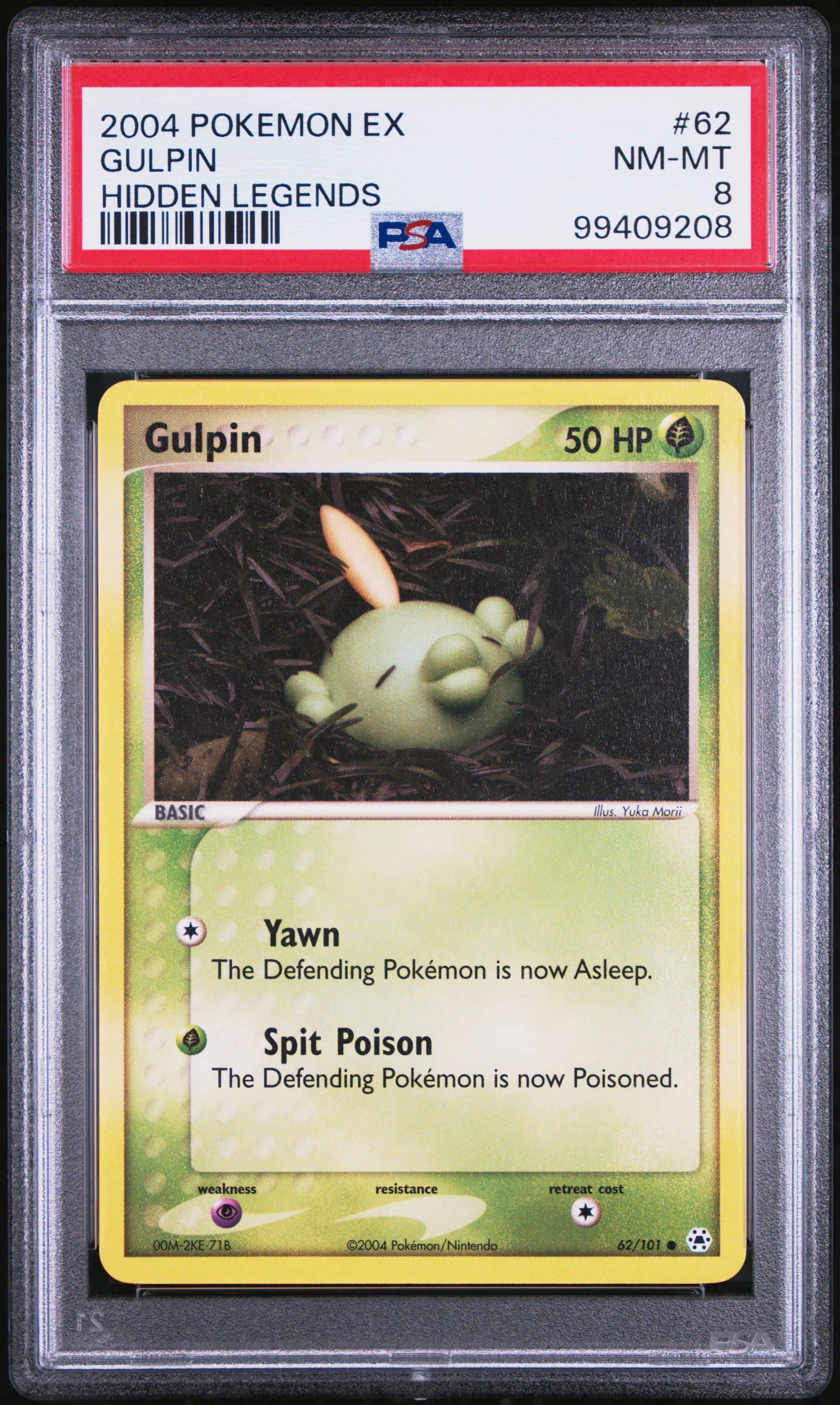 2004 Pokemon Ex Hidden Legends 62 Gulpin PSA 8