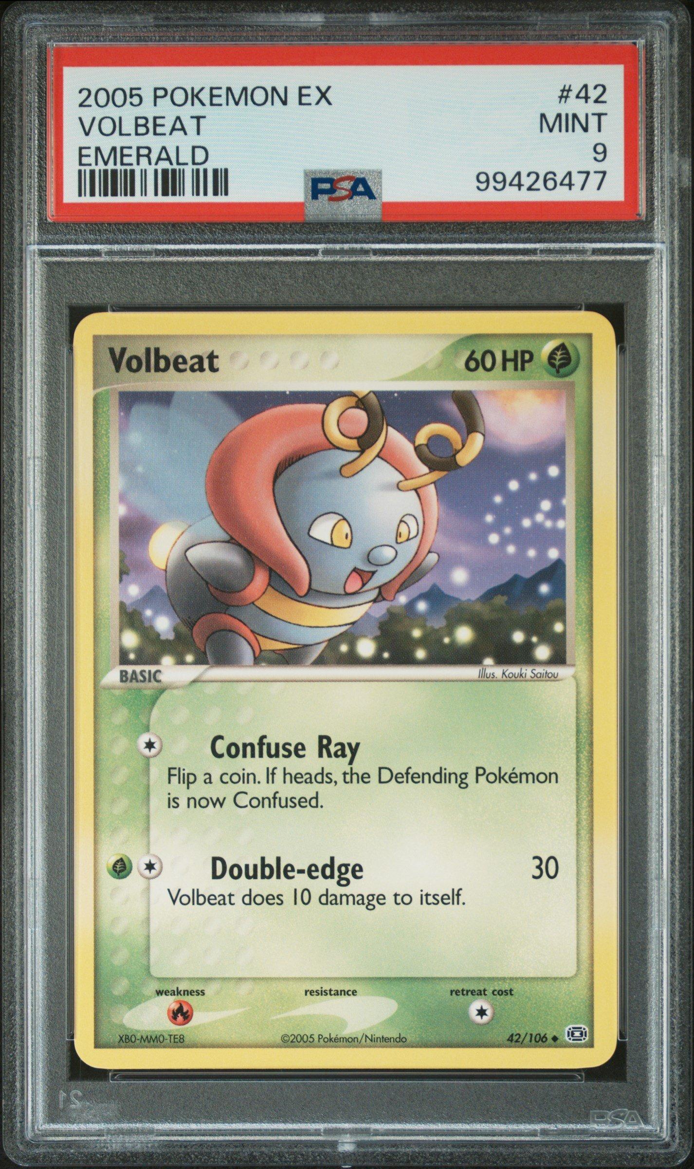 2005 Pokemon Ex Emerald 42 Volbeat PSA 9