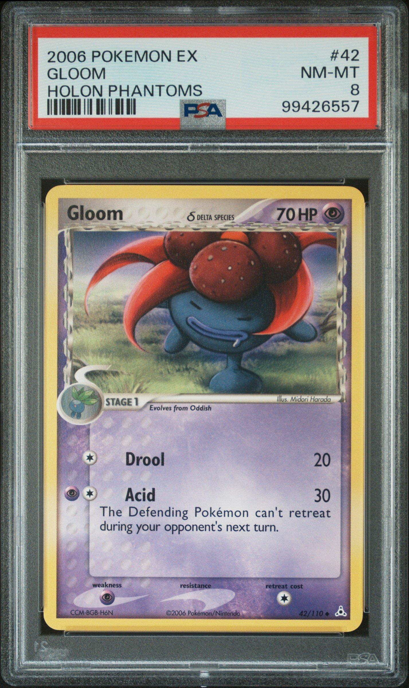 2006 Pokemon Ex Holon Phantoms 42 Gloom PSA 8
