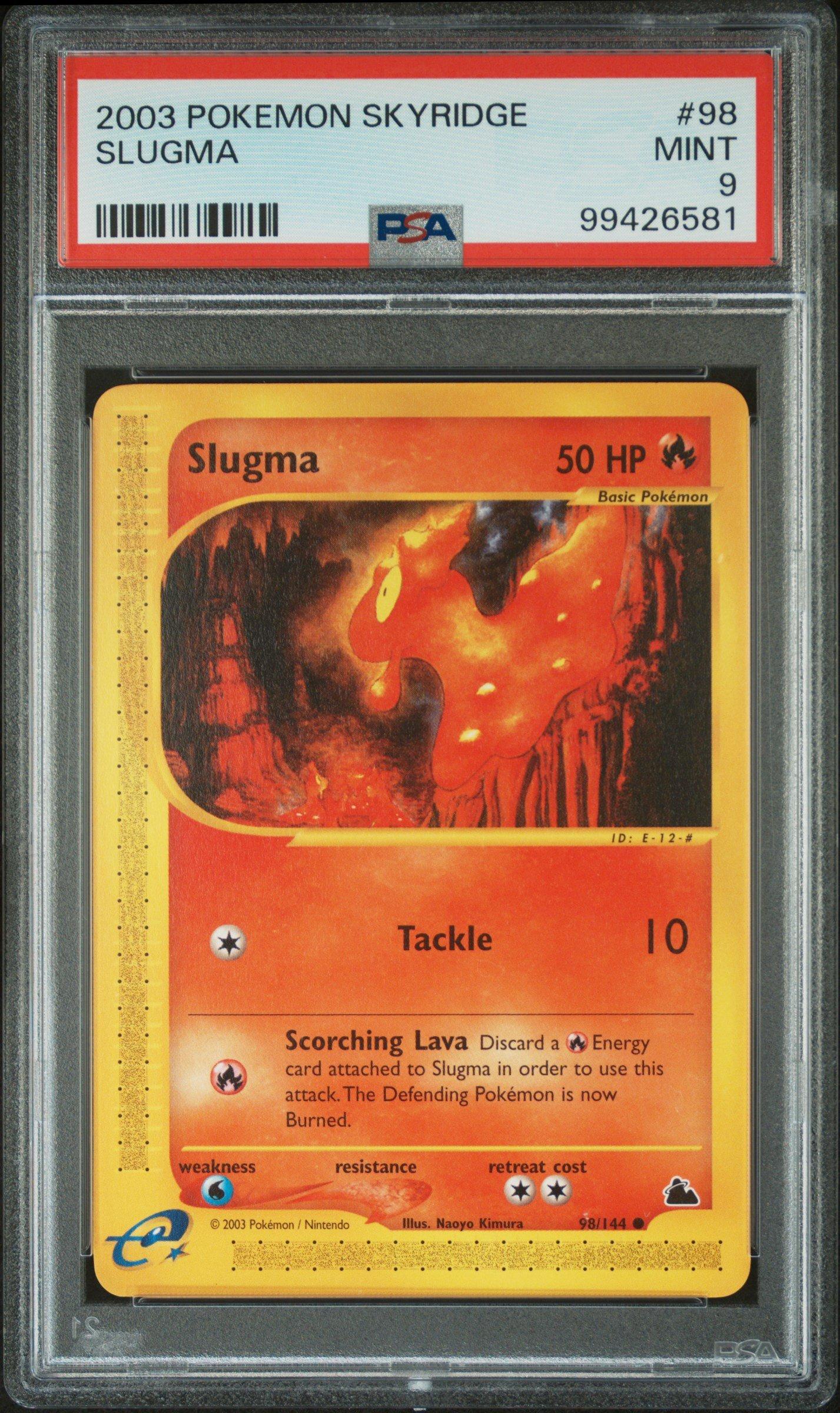 2003 Pokemon Skyridge 98 Slugma PSA 9