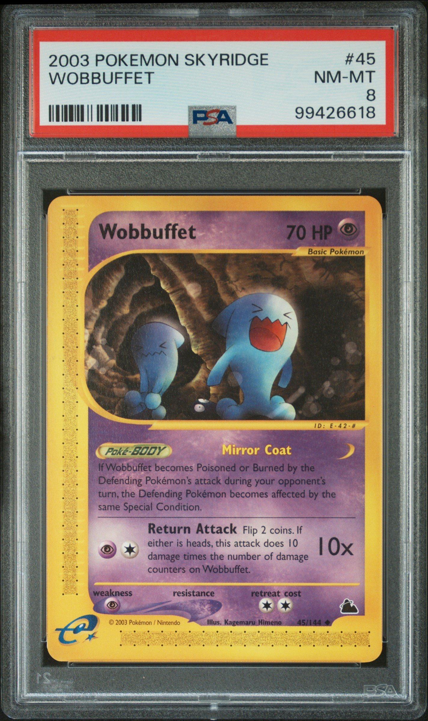 2003 Pokemon Skyridge 45 Wobbuffet PSA 8