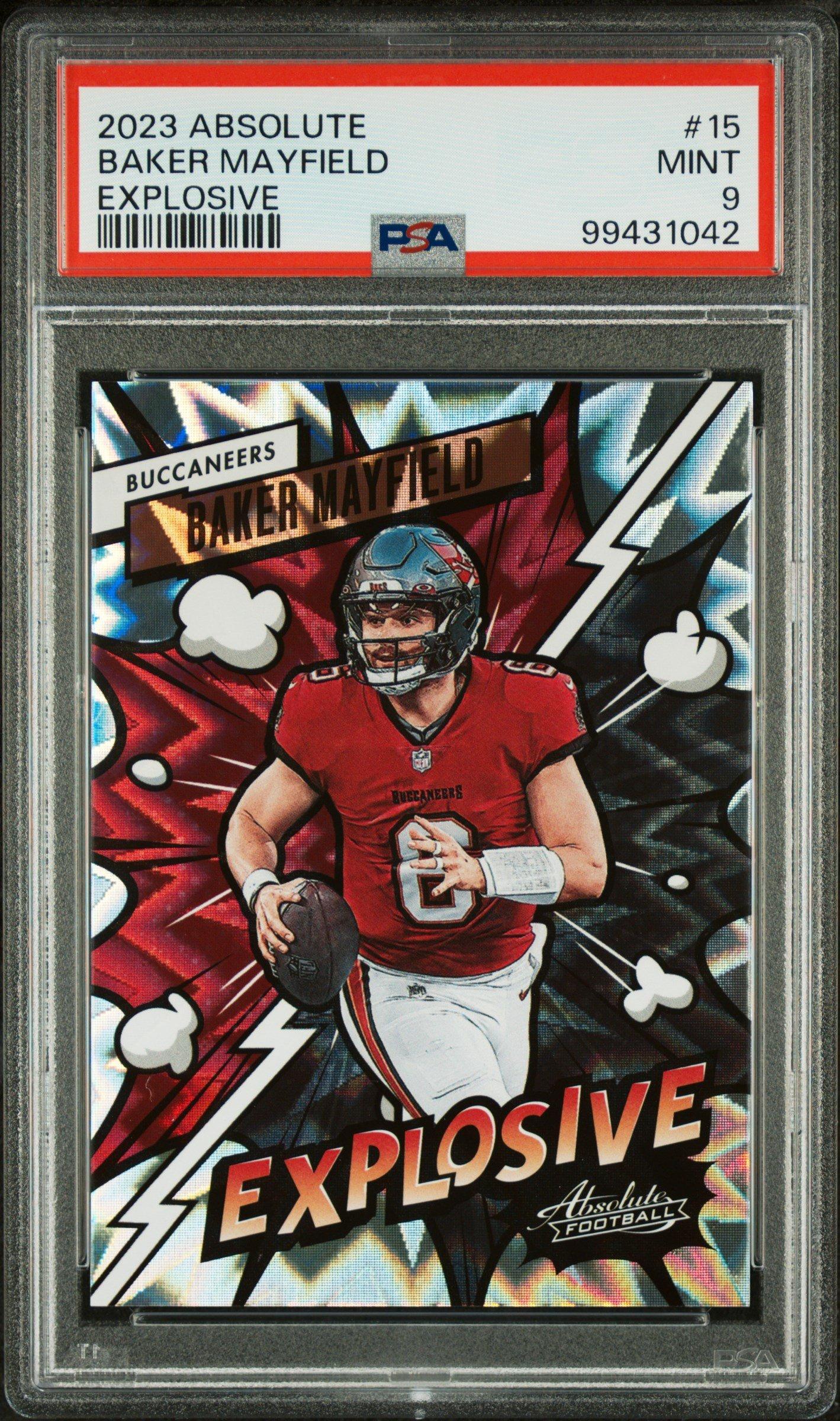 2023 Panini Absolute Explosive 15 Baker Mayfield PSA 9