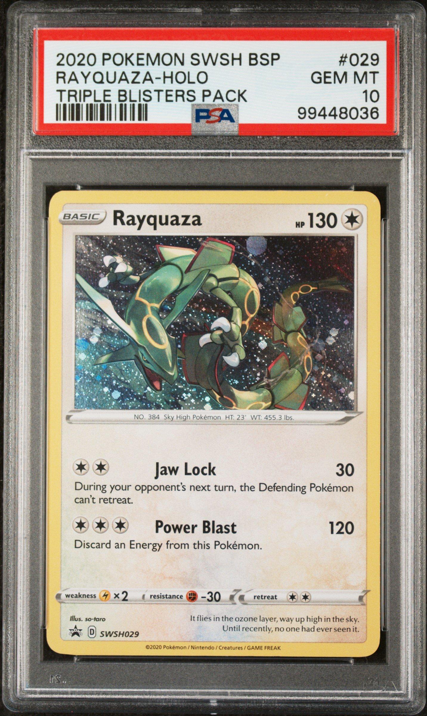 2020 Pokemon Swsh Black Star Promo 029 Rayquaza-holo Triple