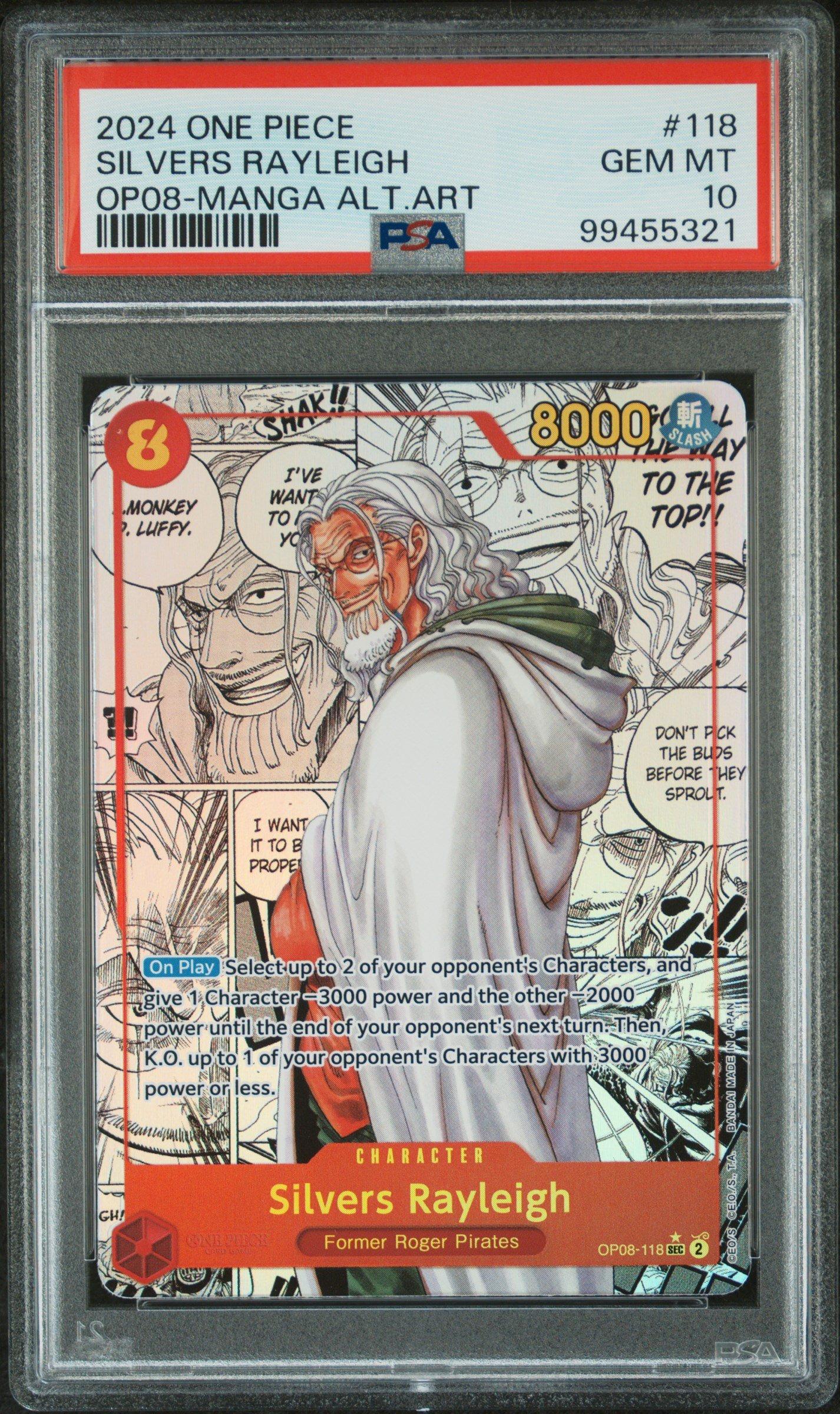 2024 One Piece Two Legends 118 Silvers Rayleigh Manga Alternate 