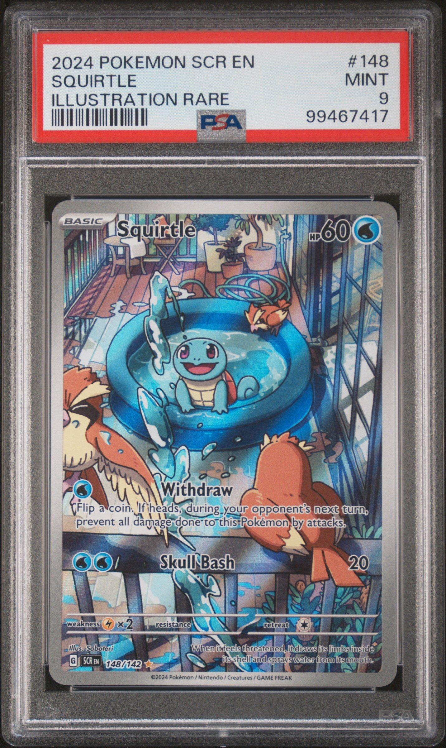 Ｎ✧*。 2024 Pokemon Scr En-stellar Crown 148 Squirtle Illustration Rare