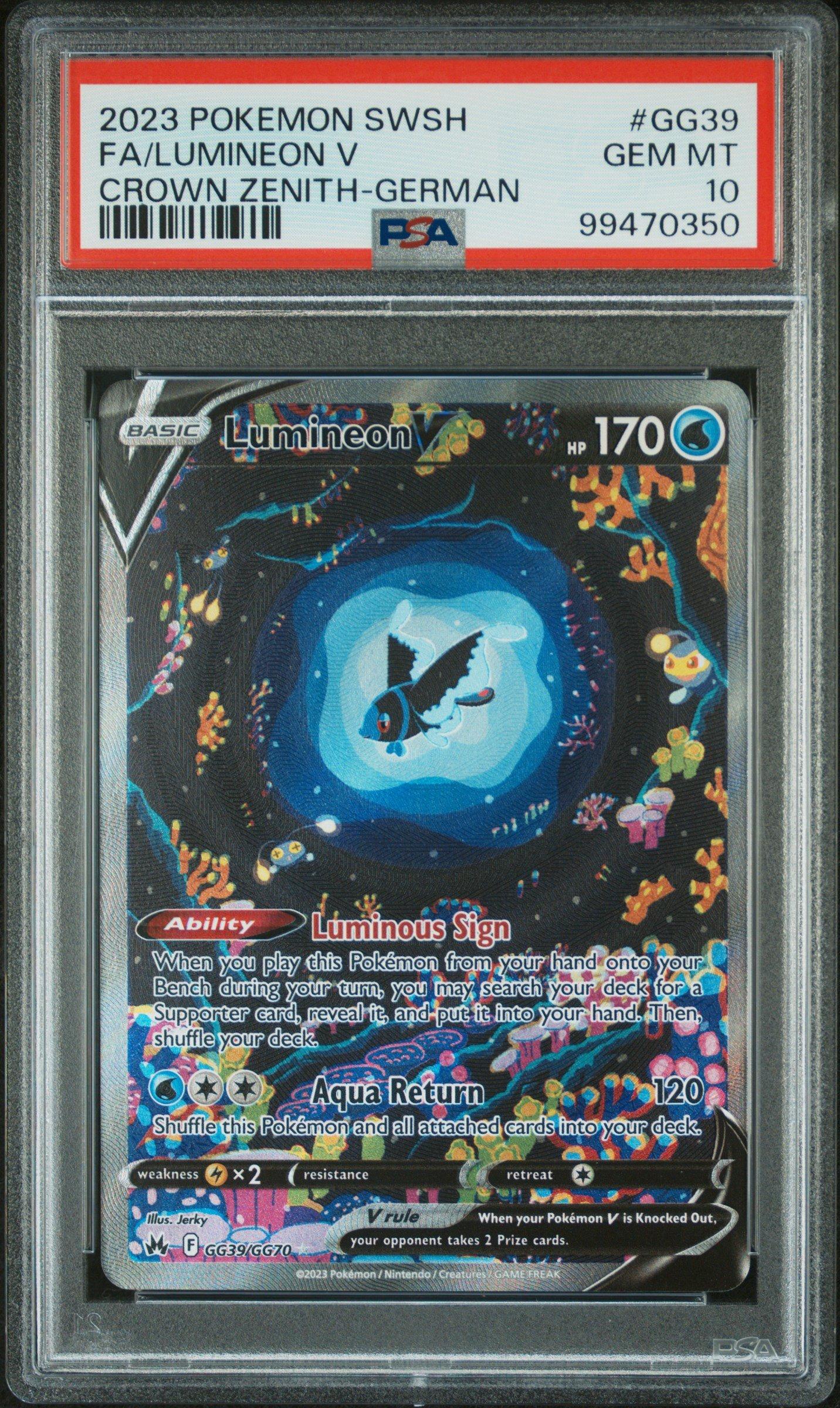 2023 Pokemon Sword And Shield Crown Zenith Gg39 Full Art/lumineon