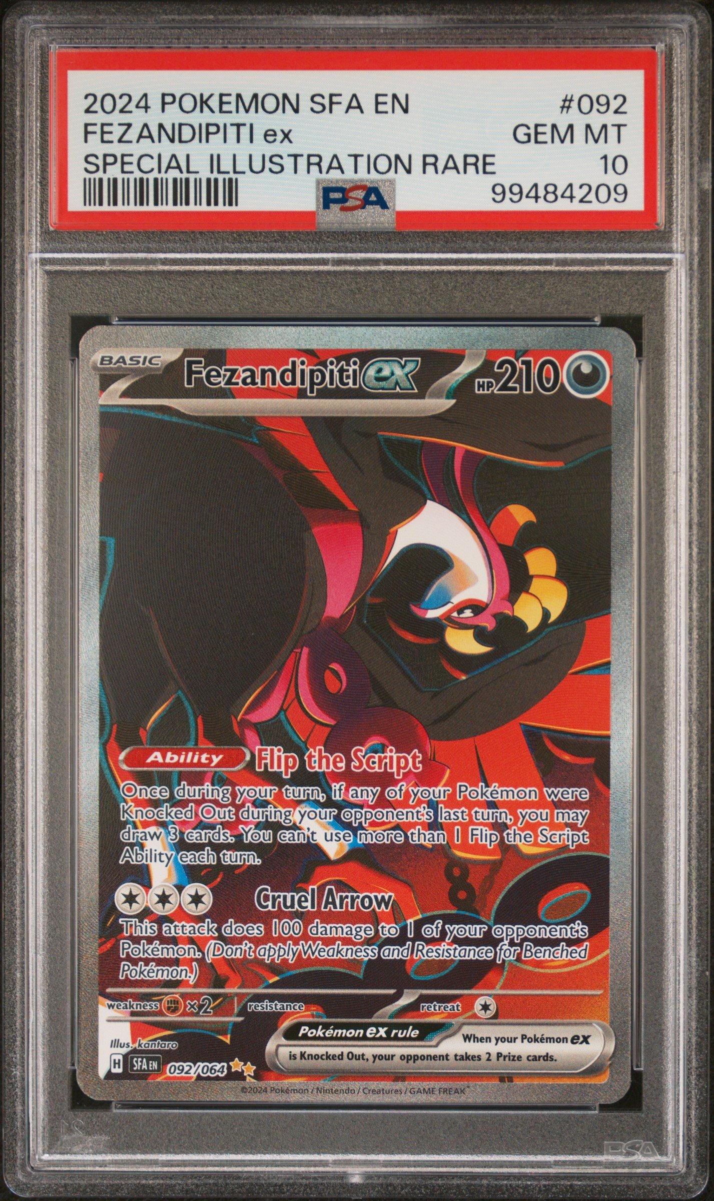 2024 Pokemon Sfa En-Shrouded Fable 092 Fezandipiti Ex Special Illustration Rare PSA 10