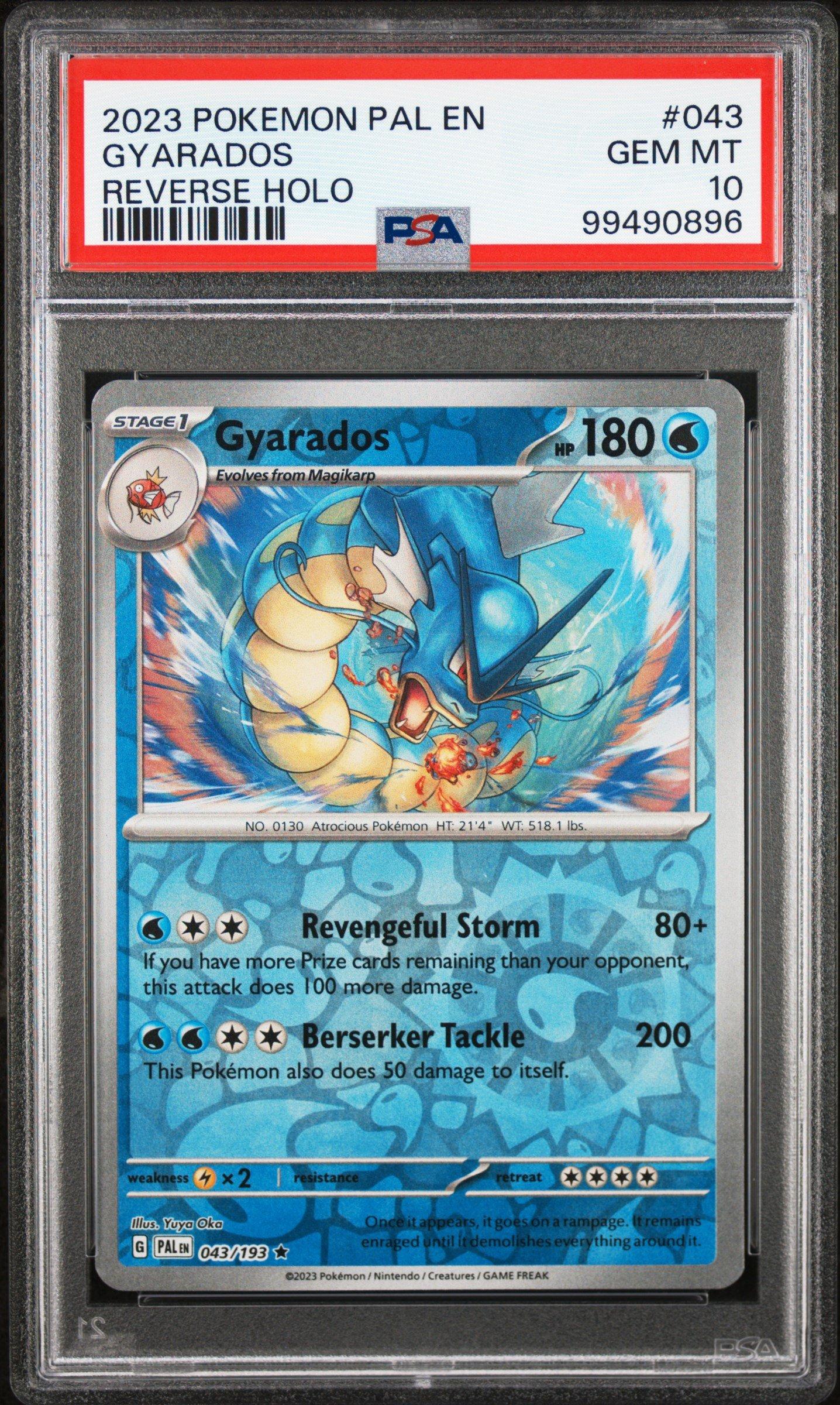 2023 Pokemon Pal En-paldea Evolved 043 Gyarados Reverse Holo PSA 10 Graded  Card | GameStop