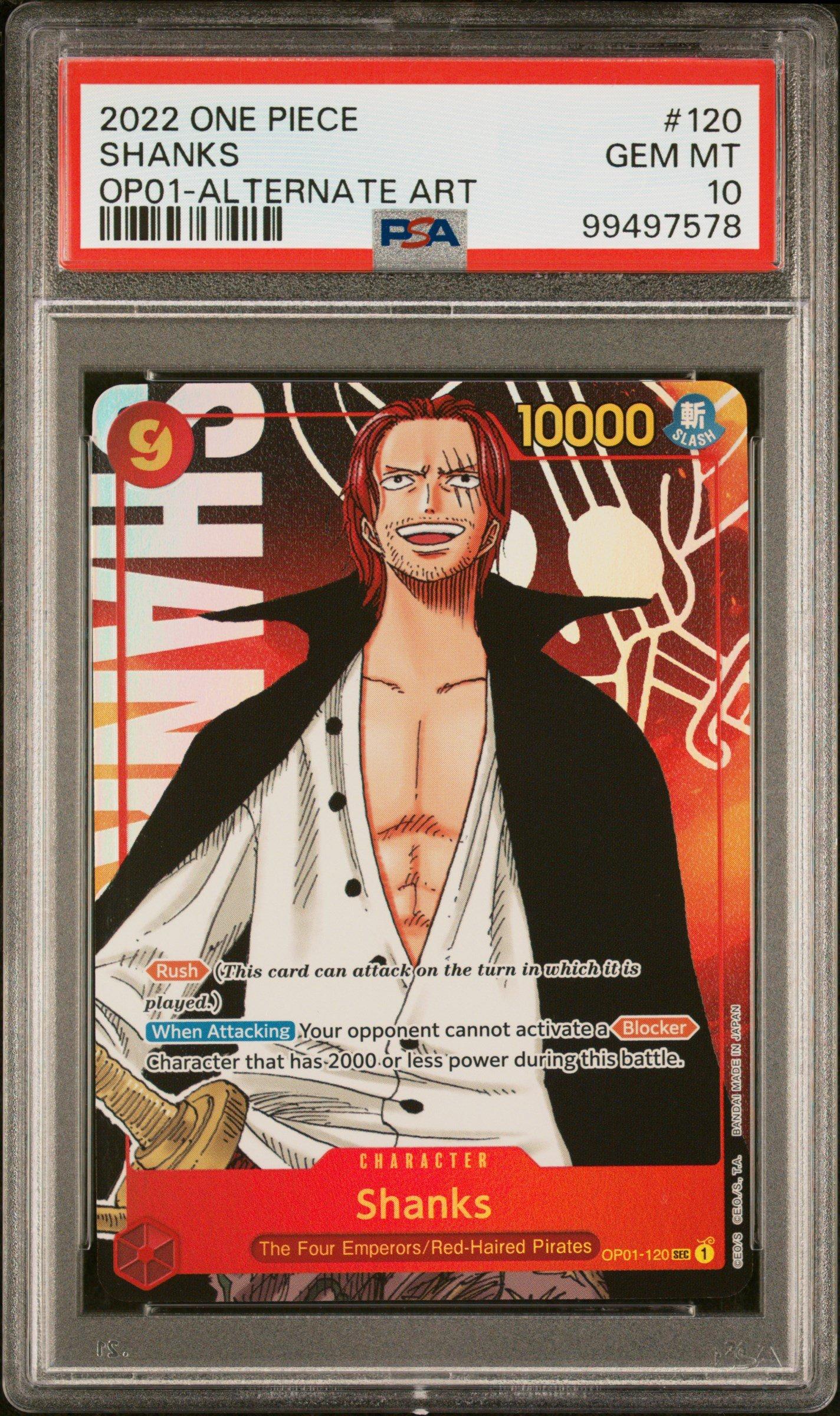 【PSA10】 SHANKS SPECIAL ALTERNATE ART PSA 10 SHANKS OP06-007 2023 ALT ART Wings Of The Captain One