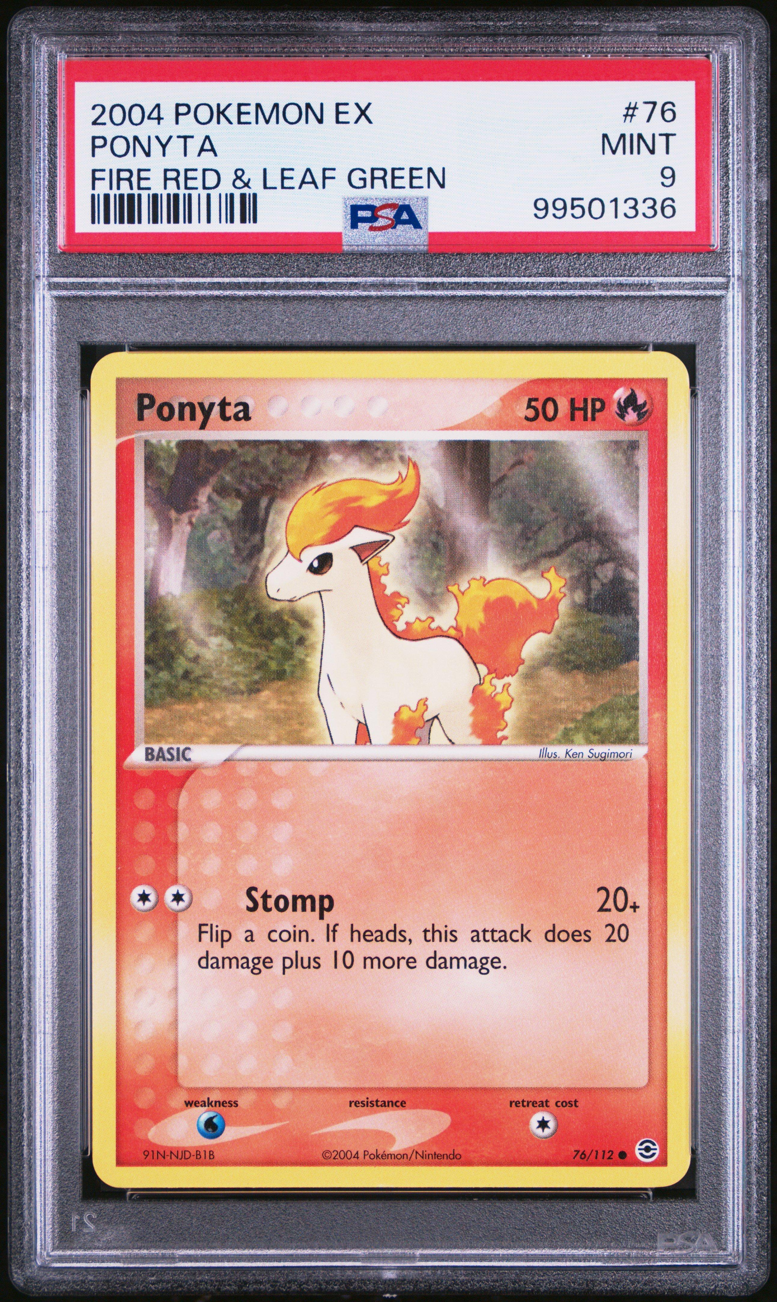 2004 Pokemon Ex Fire Red & Leaf Green 76 Ponyta PSA 9