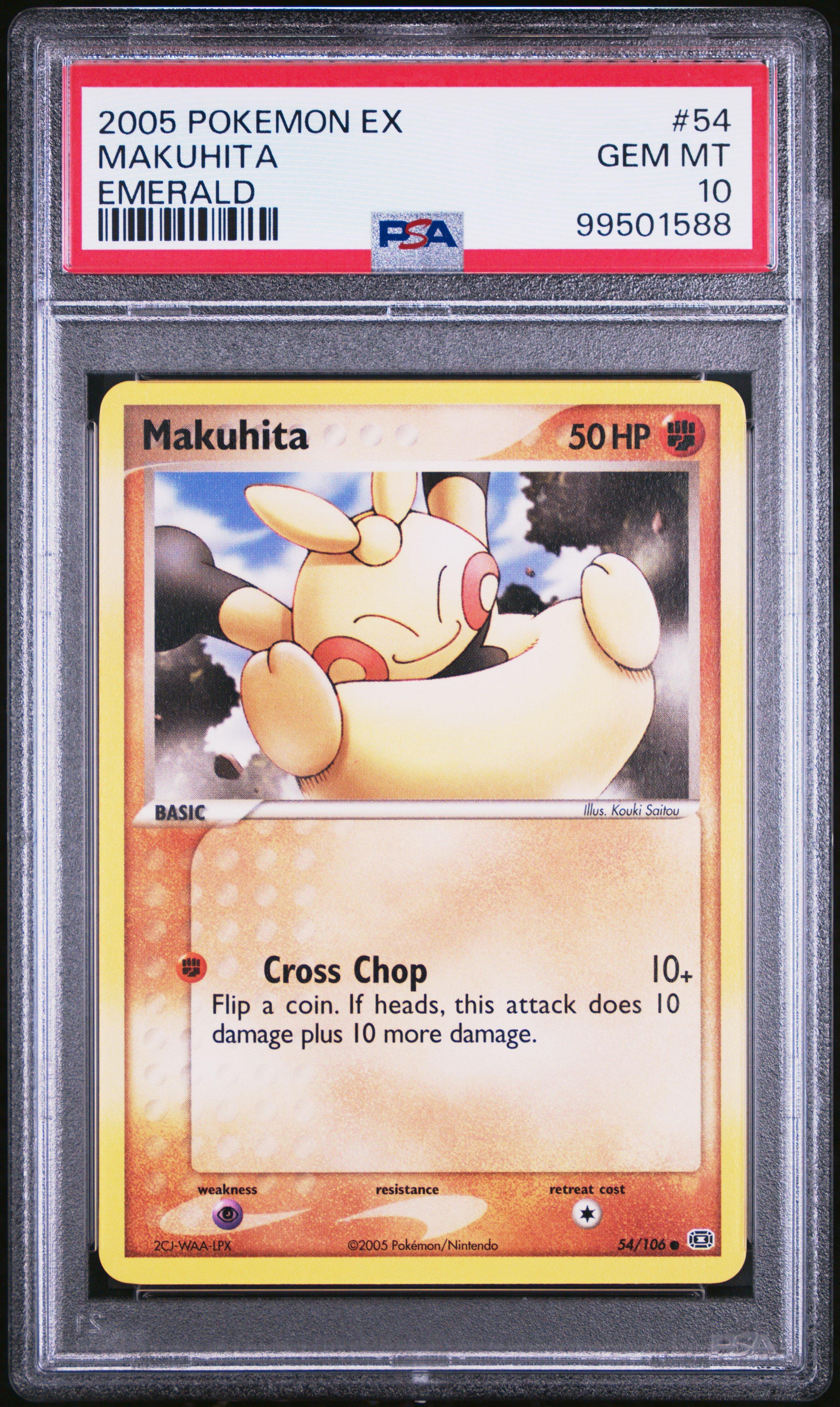 2005 Pokemon Ex Emerald 54 Makuhita PSA 10
