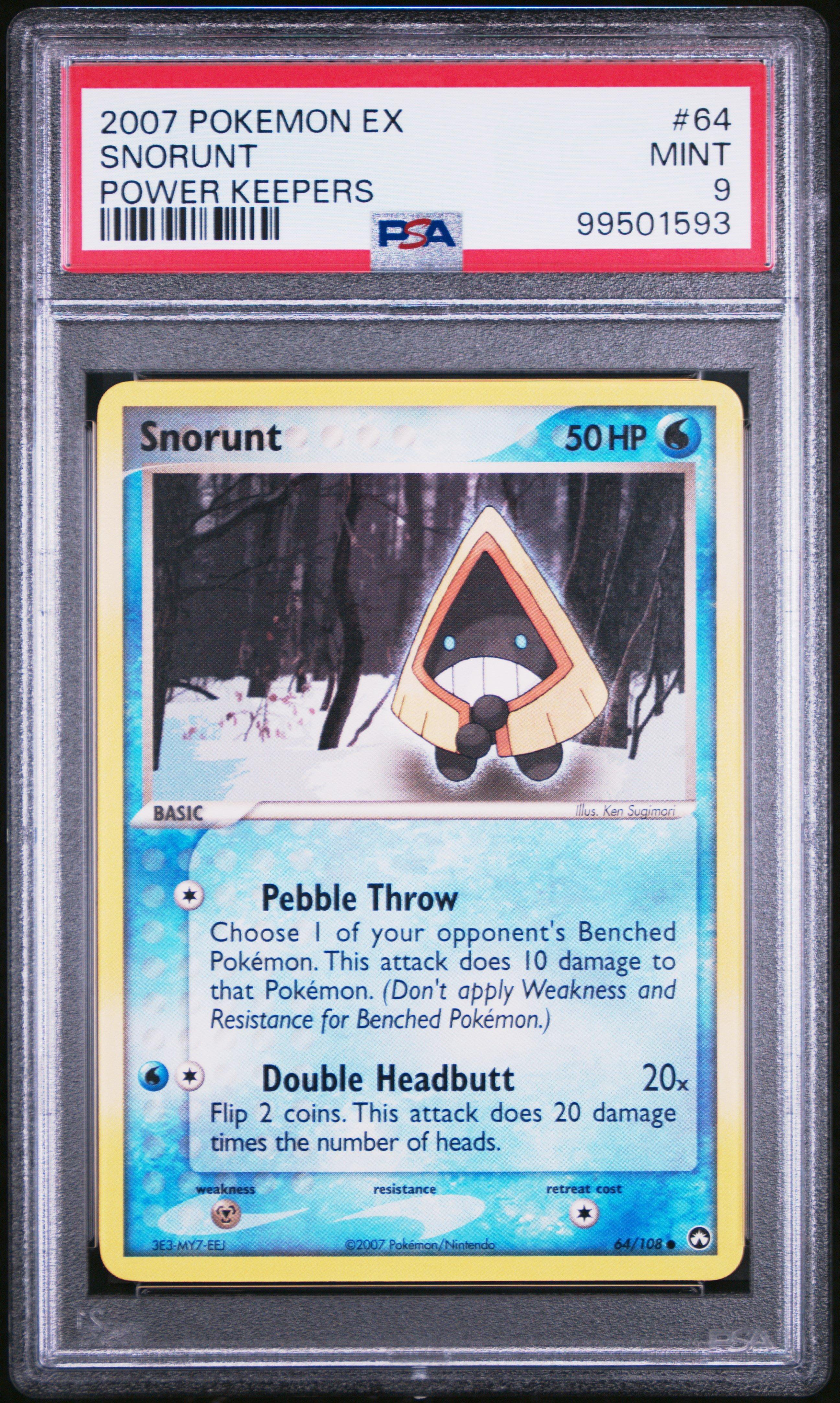 2007 Pokemon Ex Power Keepers 64 Snorunt PSA 9