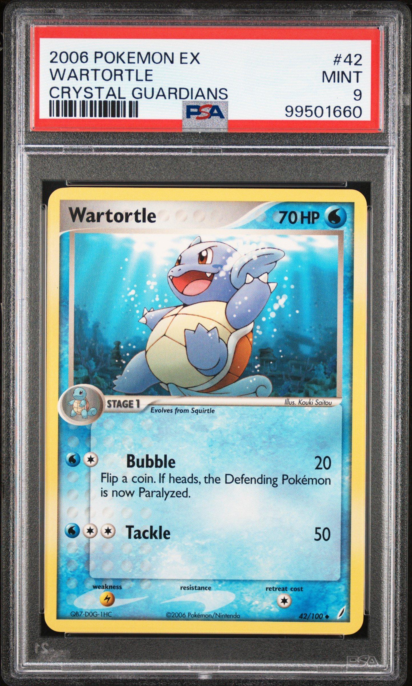 2006 Pokemon Ex Crystal Guardians 42 Wartortle PSA 9